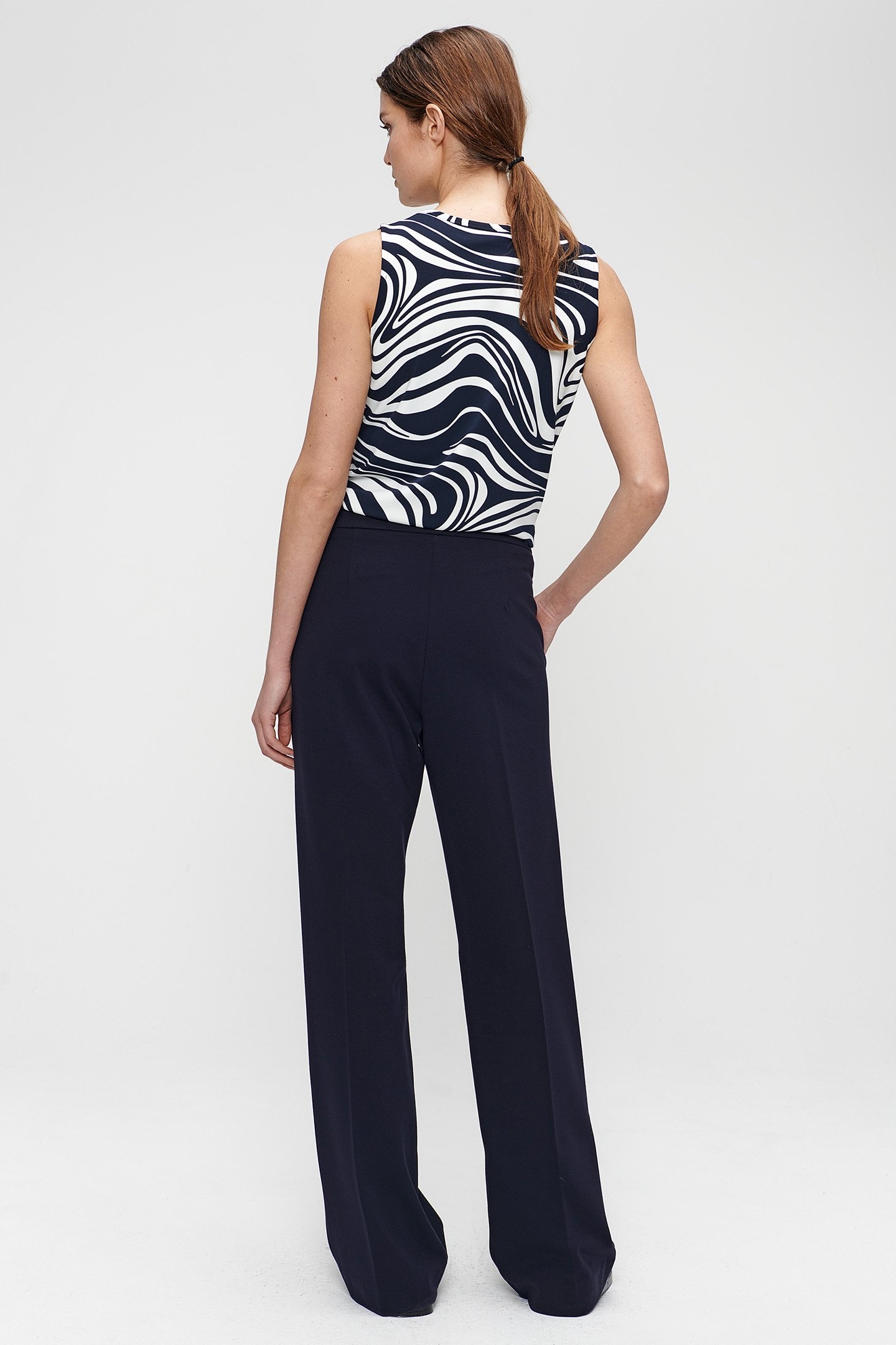 VISCOSE STRETCH PANTS INK BLUE 2