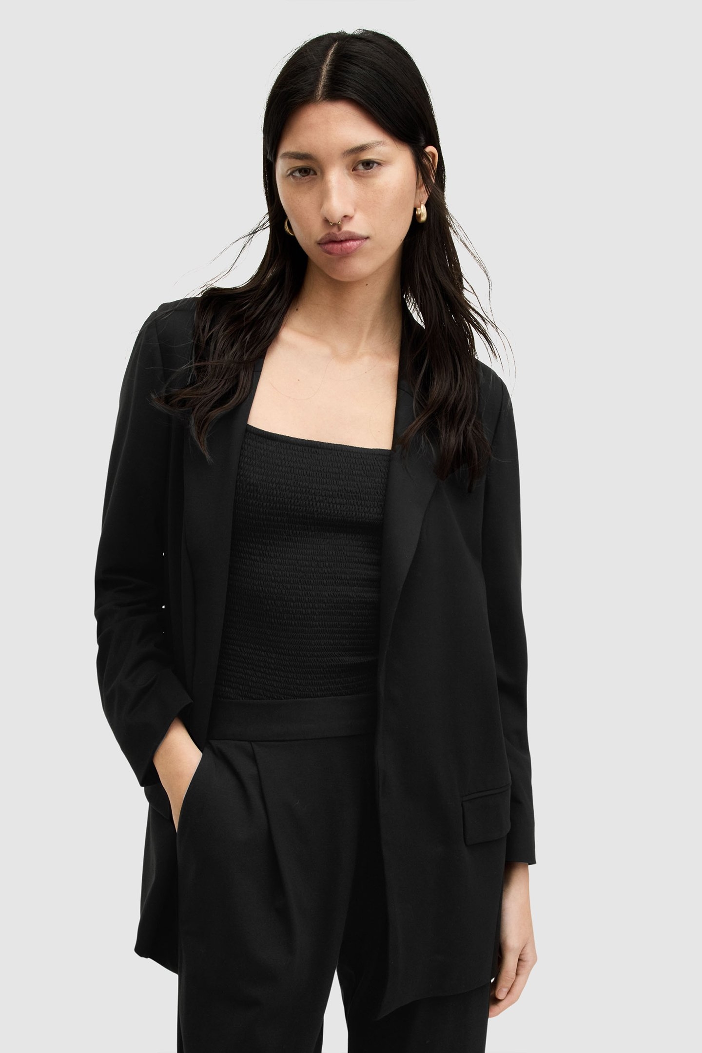 ALEIDA JERSEY BLAZER BLACK 1