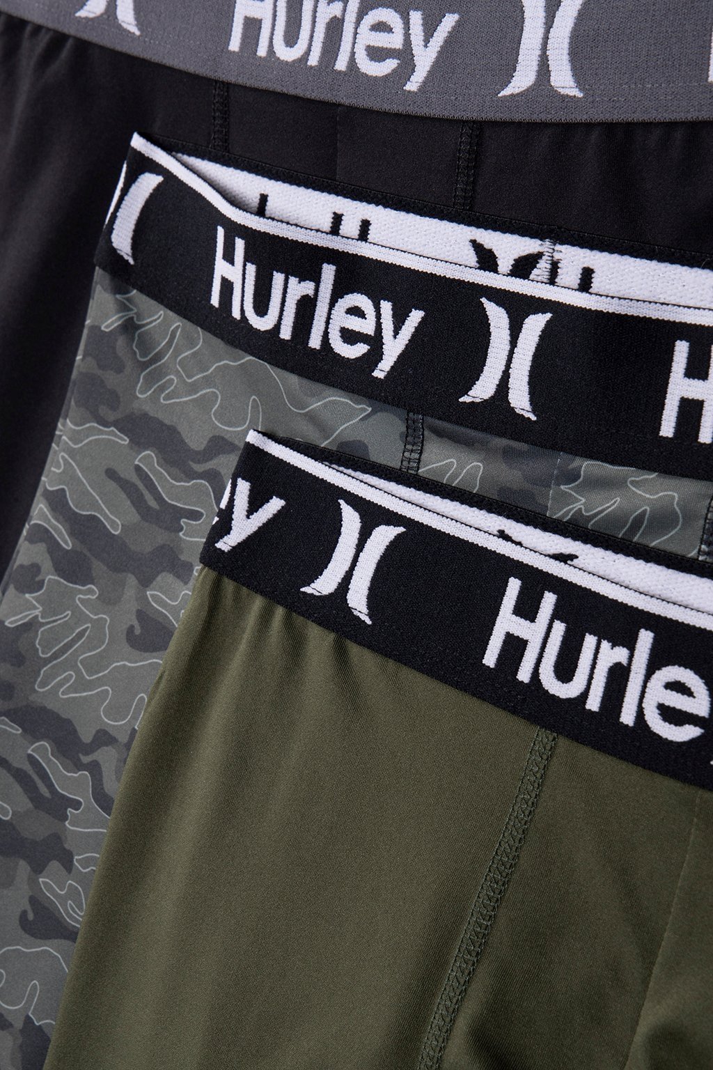 3PK MENS REGRIND FASHION BOXER BLACK/GREEN 3