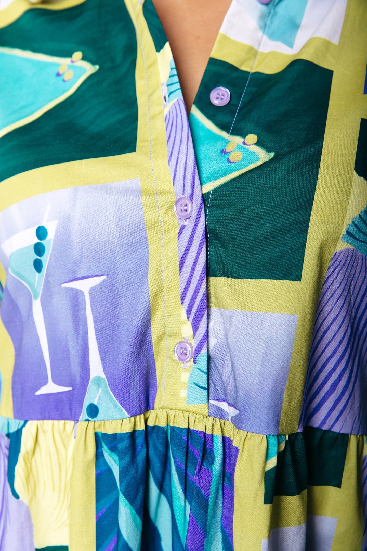 SUMMER SCENERY RUFFLE DRESS MULTICOLOR 3