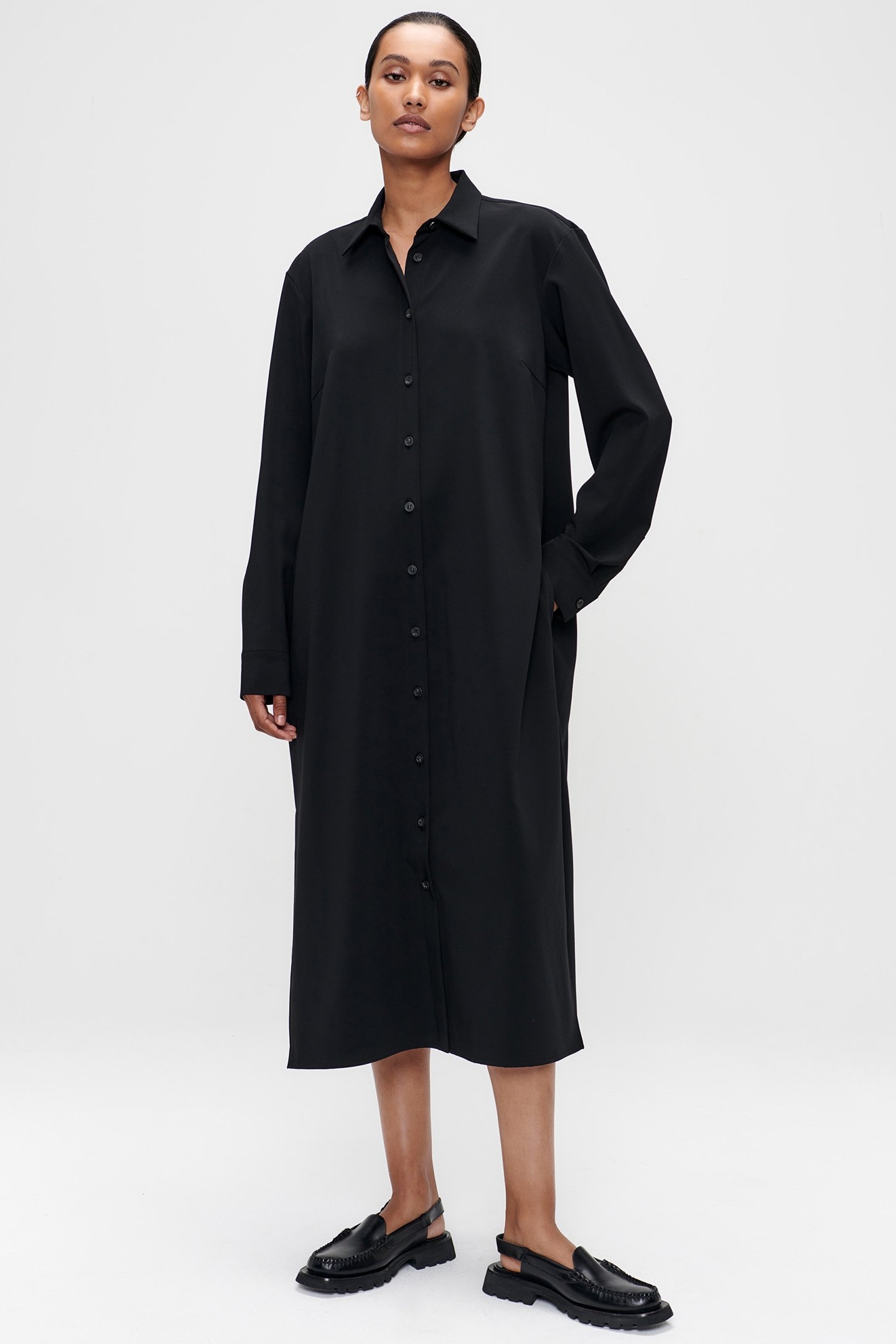 FARLEY SHIRT DRESS BLACK 1