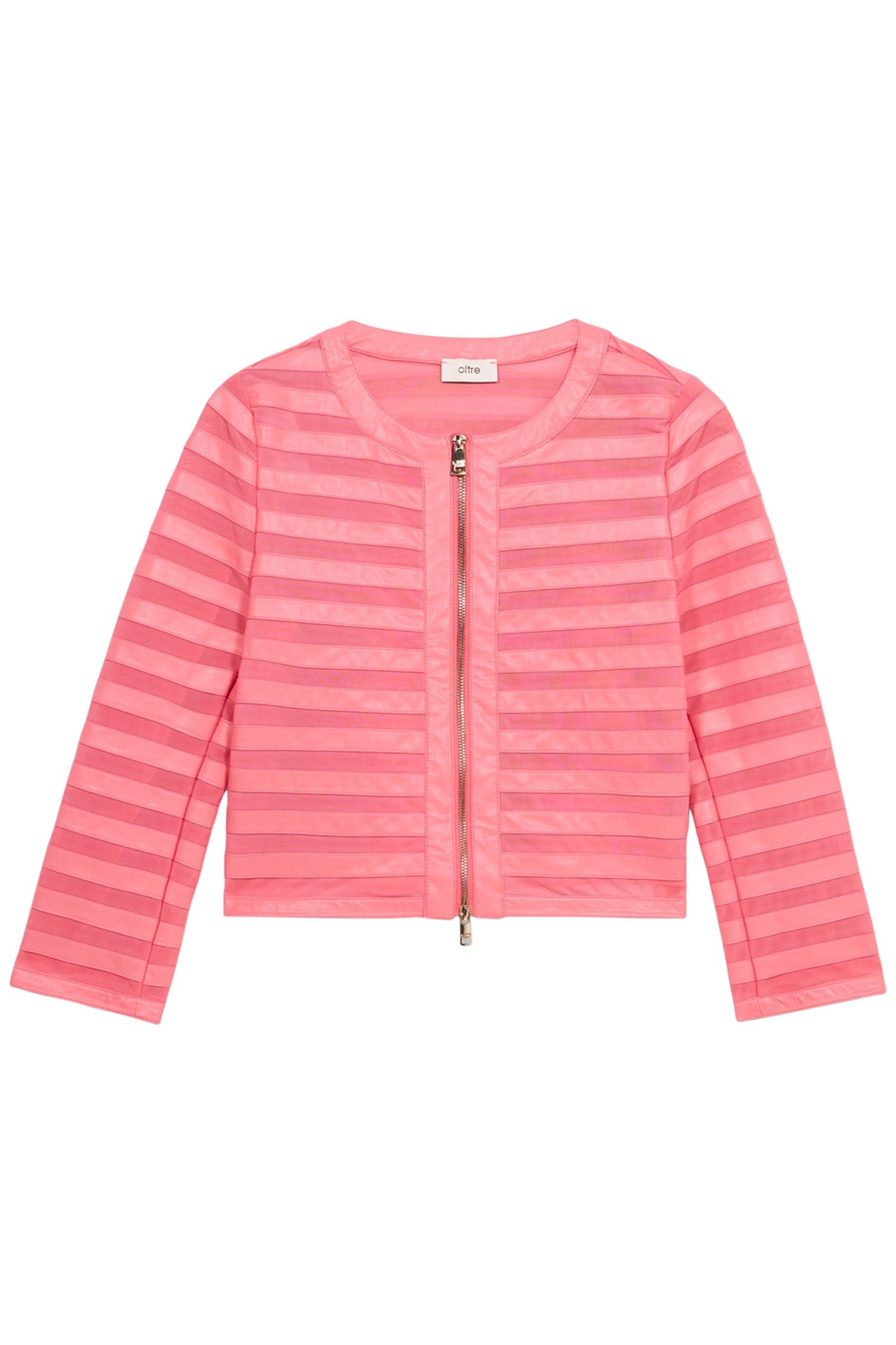 STRIPED BOLERO JACKET LIGHT PINK 3