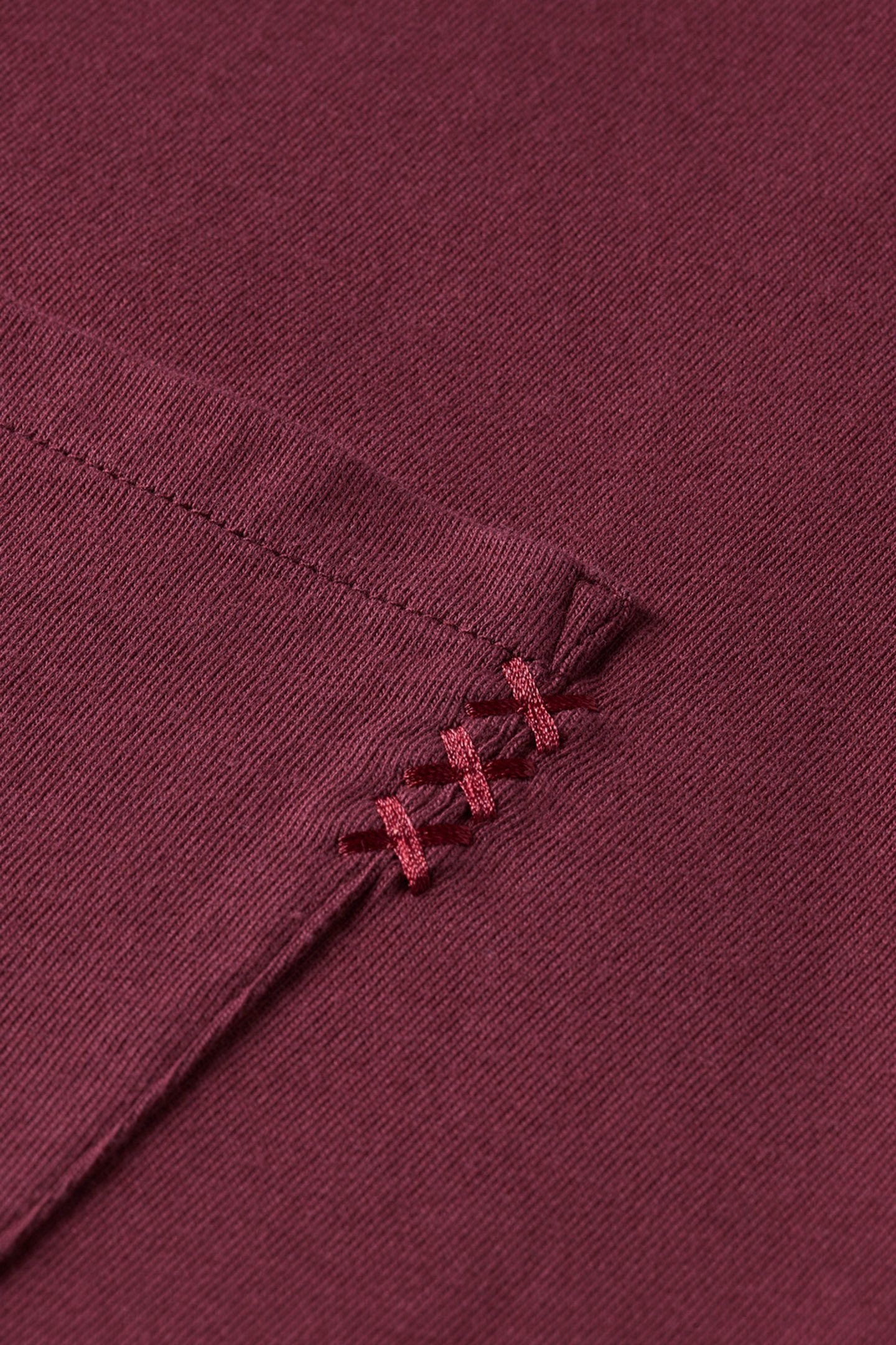 3 CROSSES LOOSE FIT CHEST POCKET T-SHIRT WINE 7