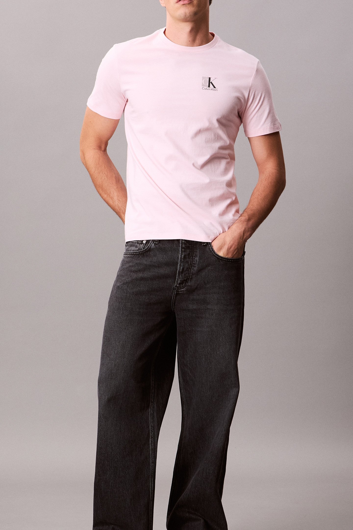 SS 30S EU SP CK ABSTRACT T-SHIRT ROSE SHADOW 1