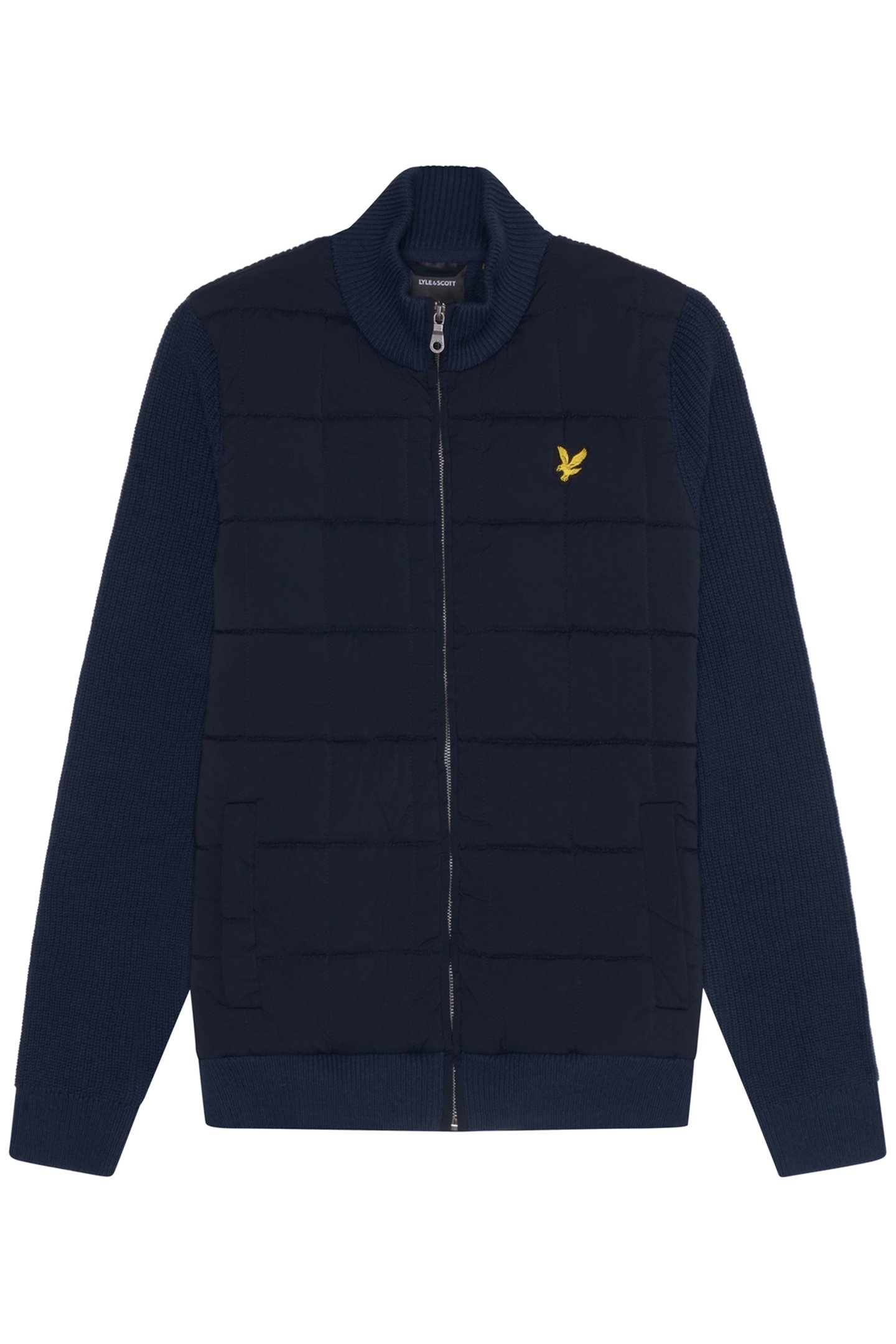 HYBRID TEXTURED ZIP THROUGH CARDIGAN MUDDY NAVY 4