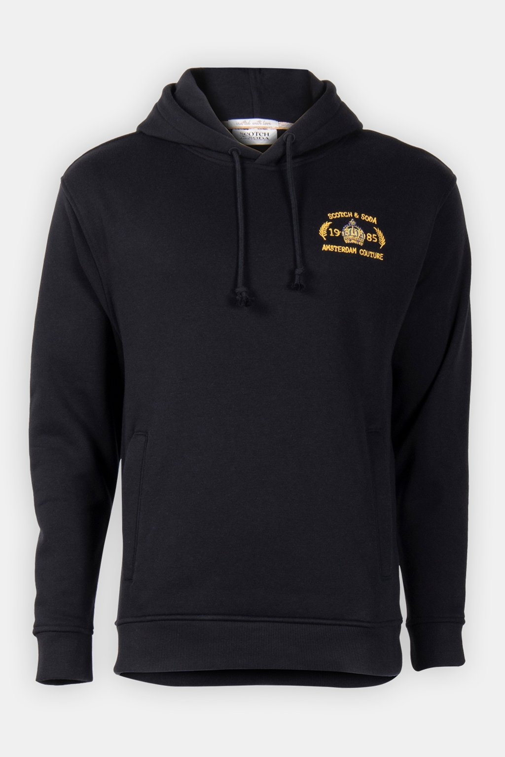 RELAXED FIT GRAPHIC FLEECE HOODIE BLACK 3