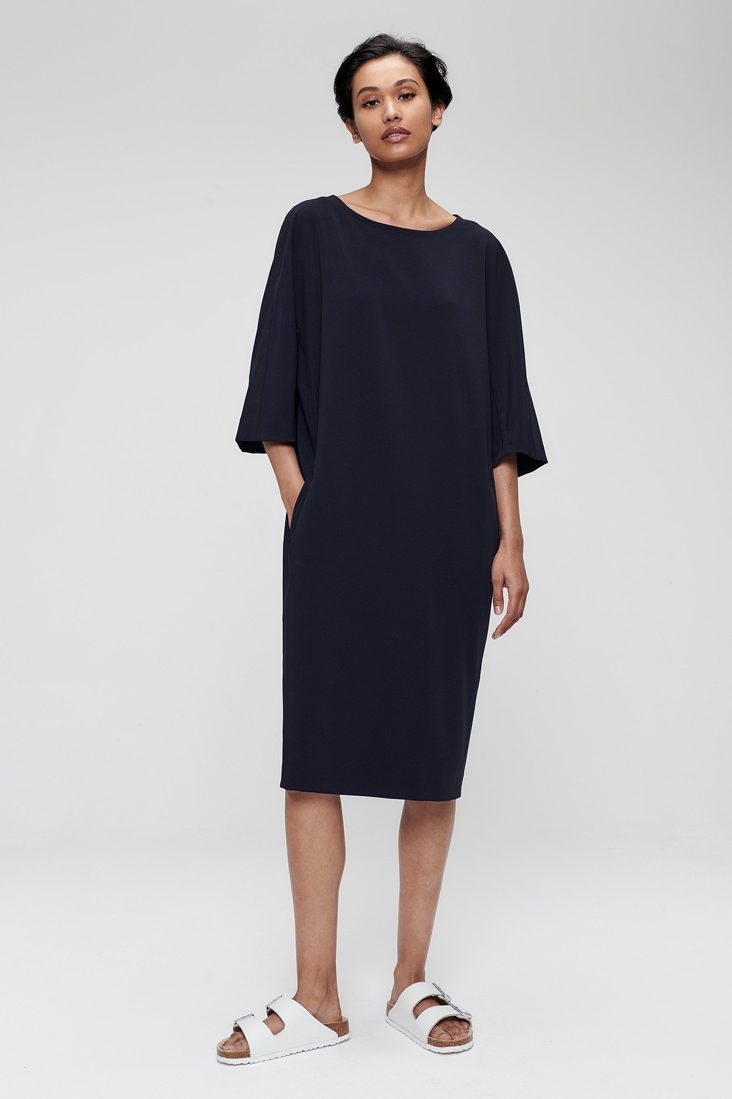 LOOSE SHIFT DRESS INK BLUE 1