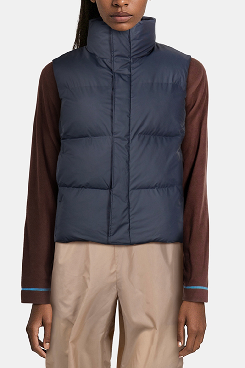 BOXY PUFFER VEST NAVY UNISEX 2