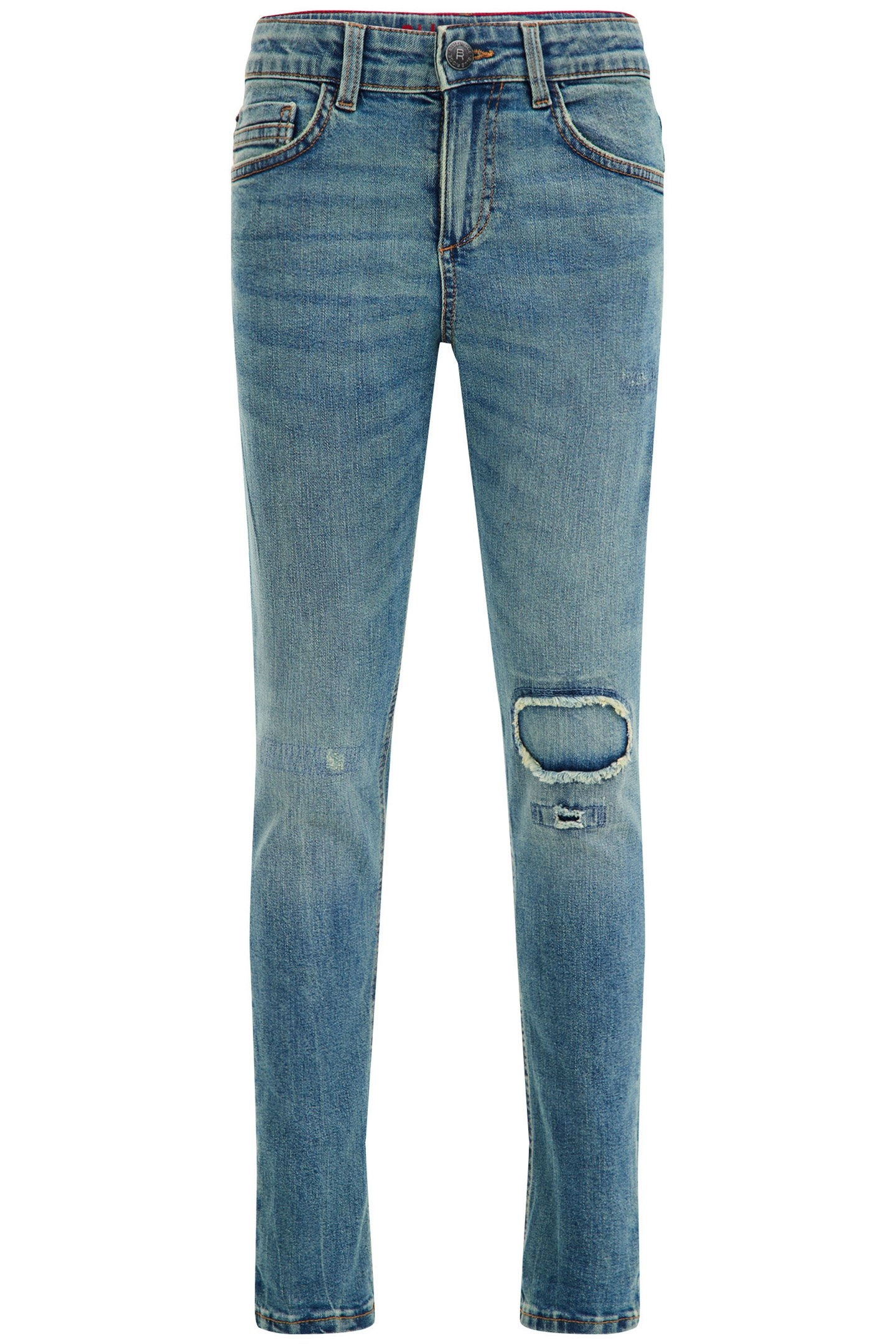 5-POCKET MID WAIST GREEN BLUE 3