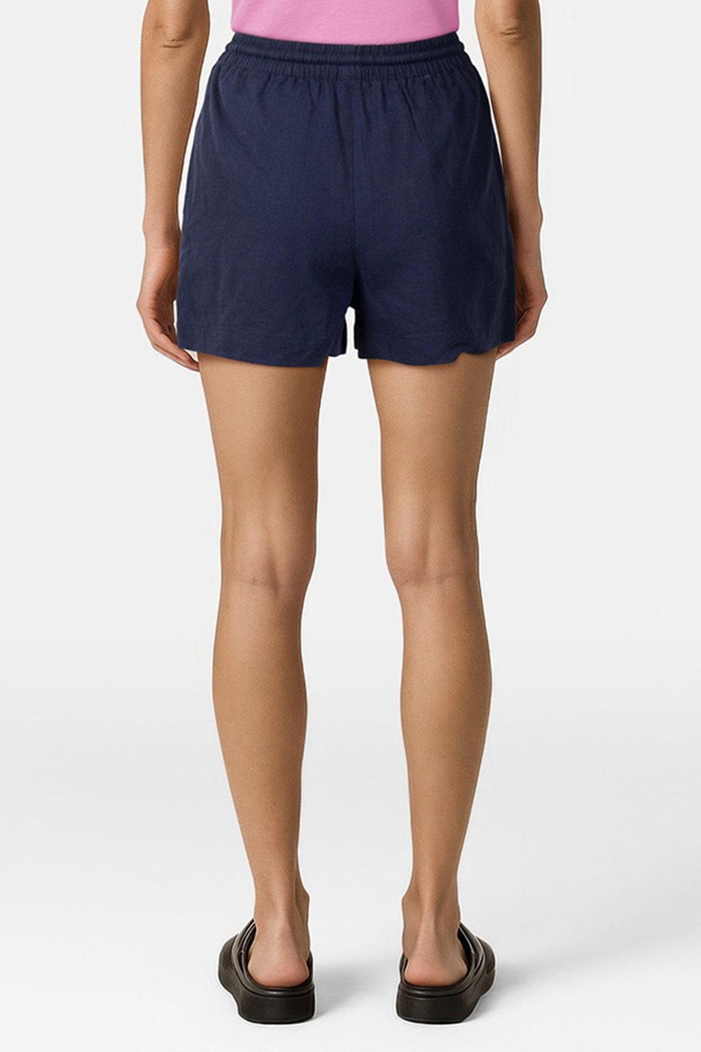 LINEN DRAWSTRING SHORT NAVY 2