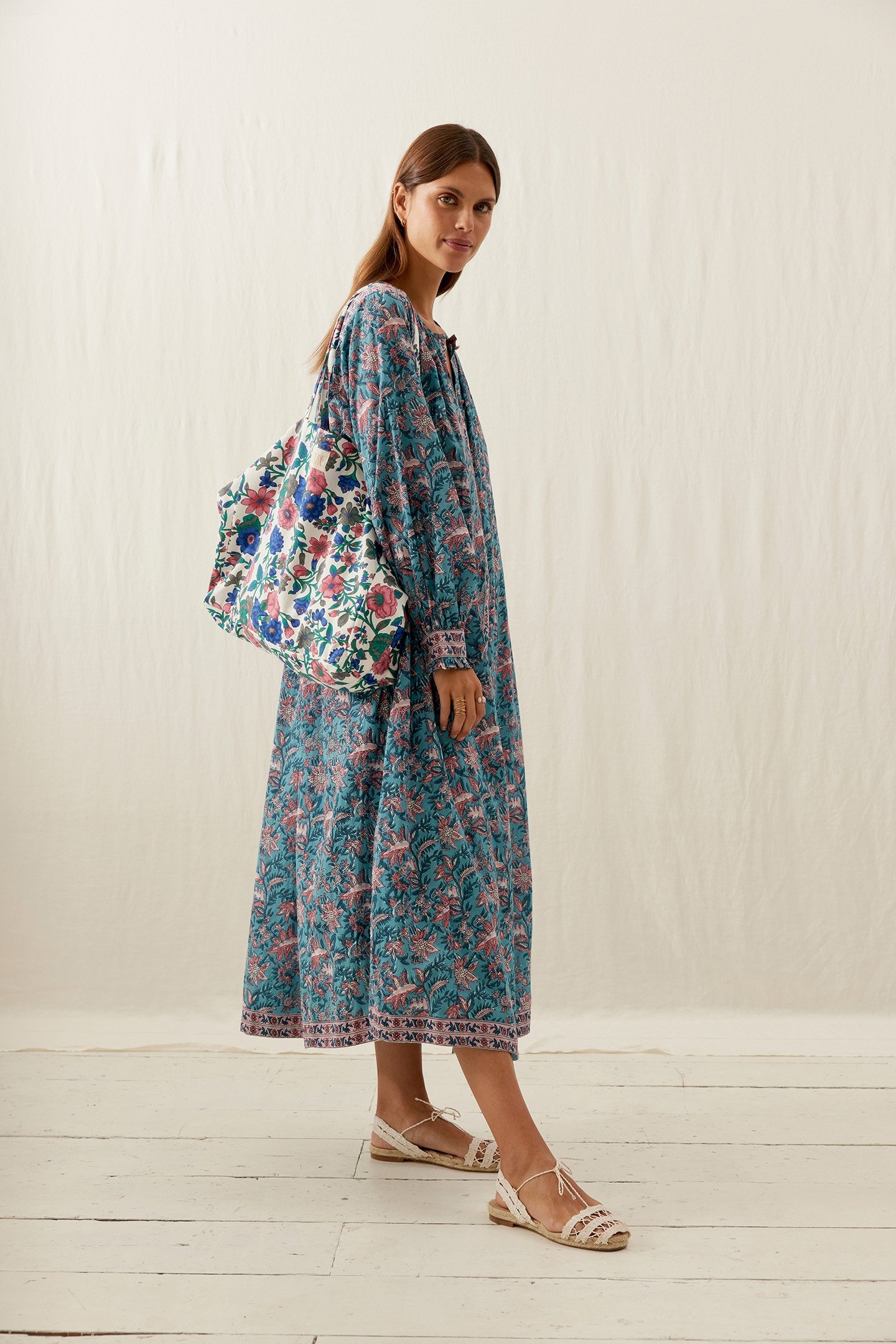 DRESS DEEPALI TEAL GARDEN OF EDEN 4