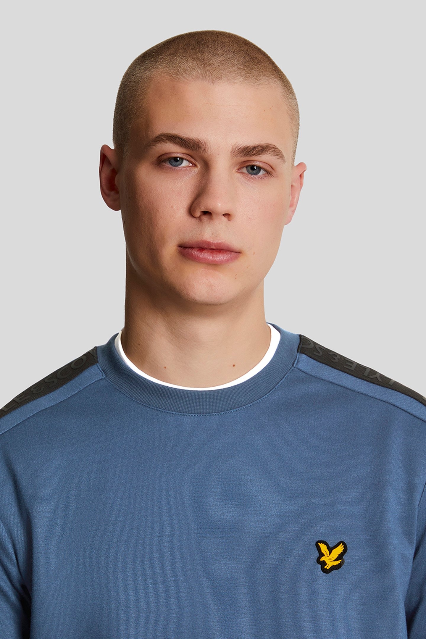 POCKET BRANDED SWEAT CREW LIGHT NAVY 5