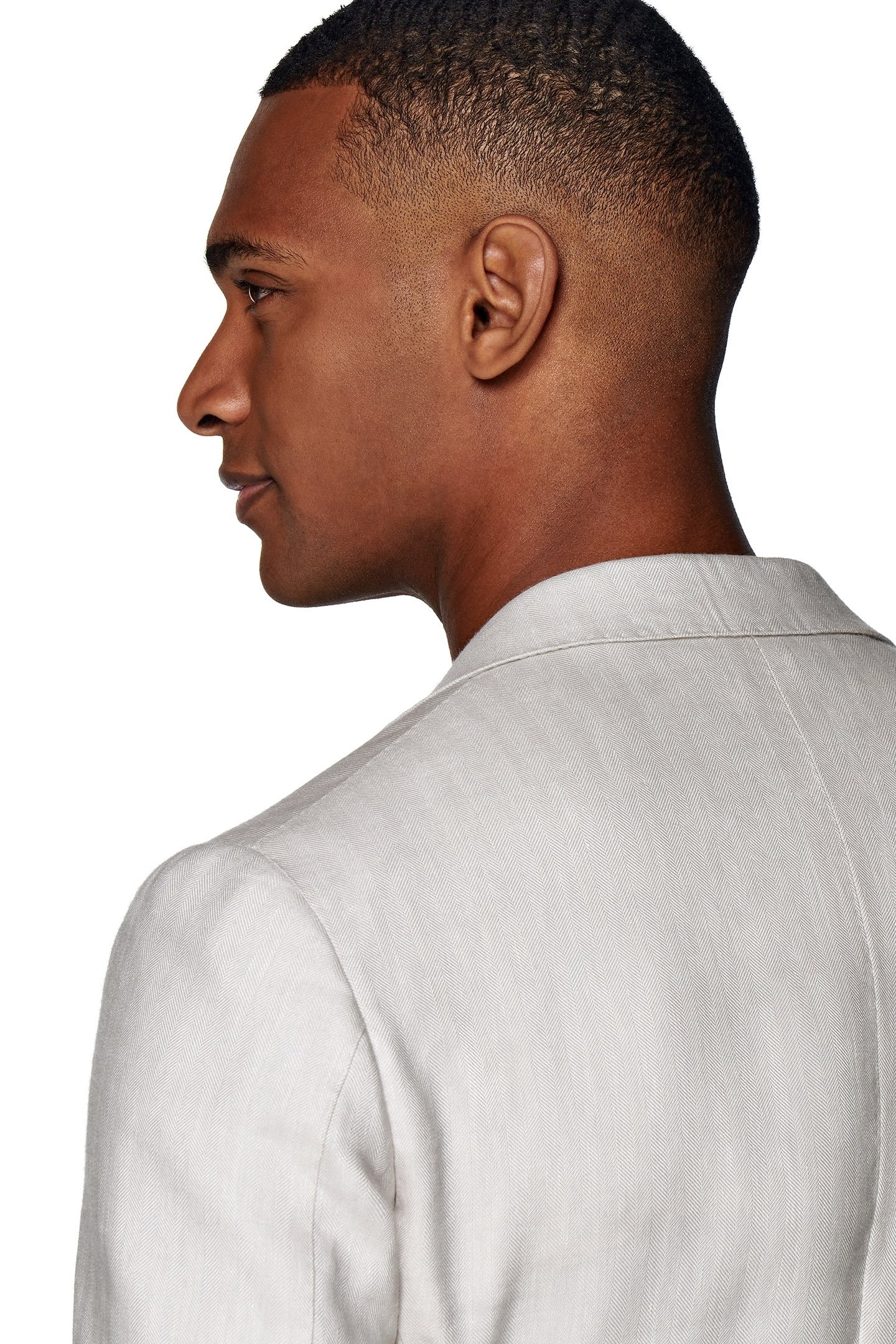 LIGHT GREY HERRINGBONE TAILORED FIT HAVANA BLAZER LIGHT GREY 5