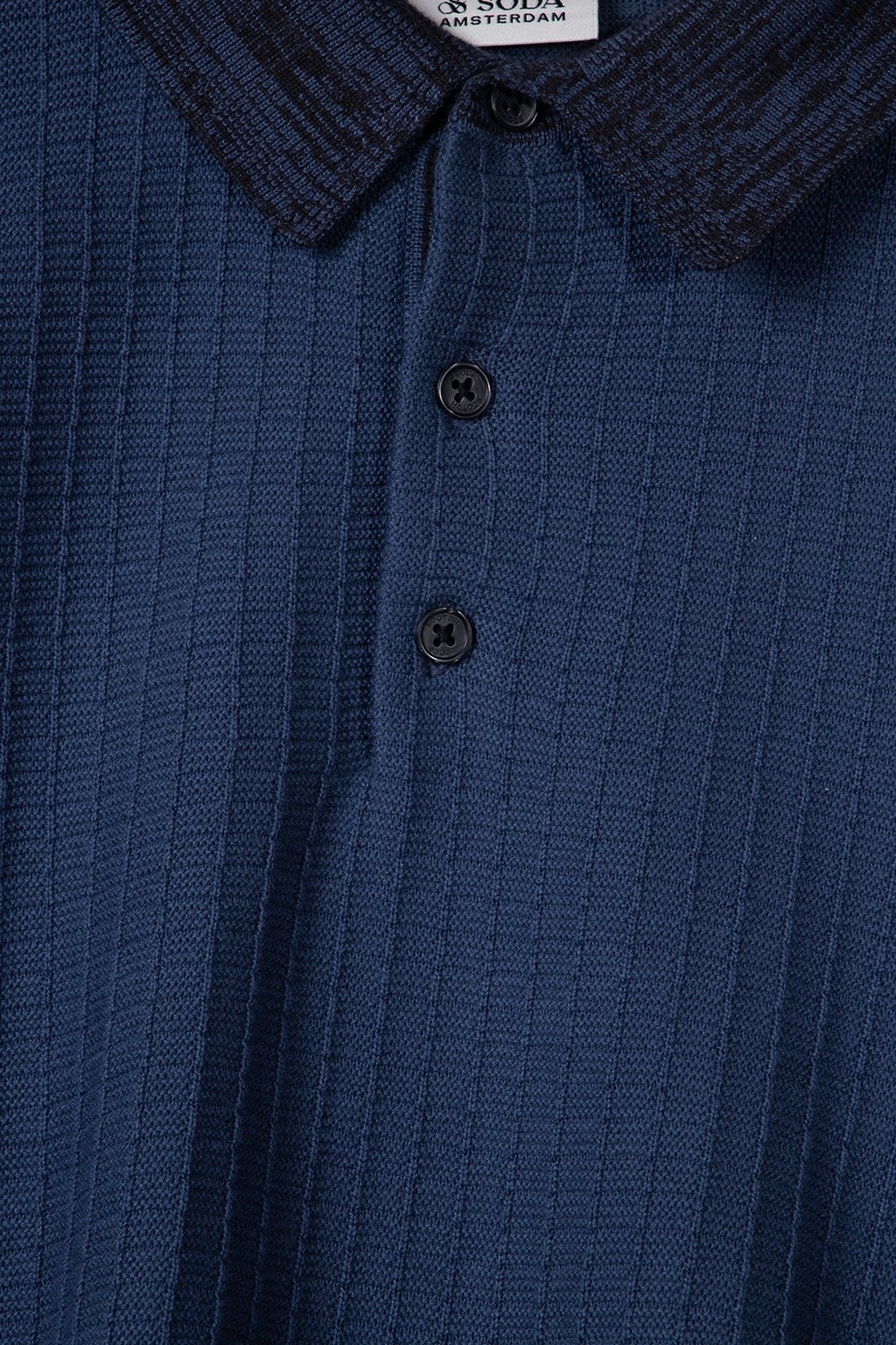 MARLED RIB SWEATER SS POLO DARK OBSIDIAN 4