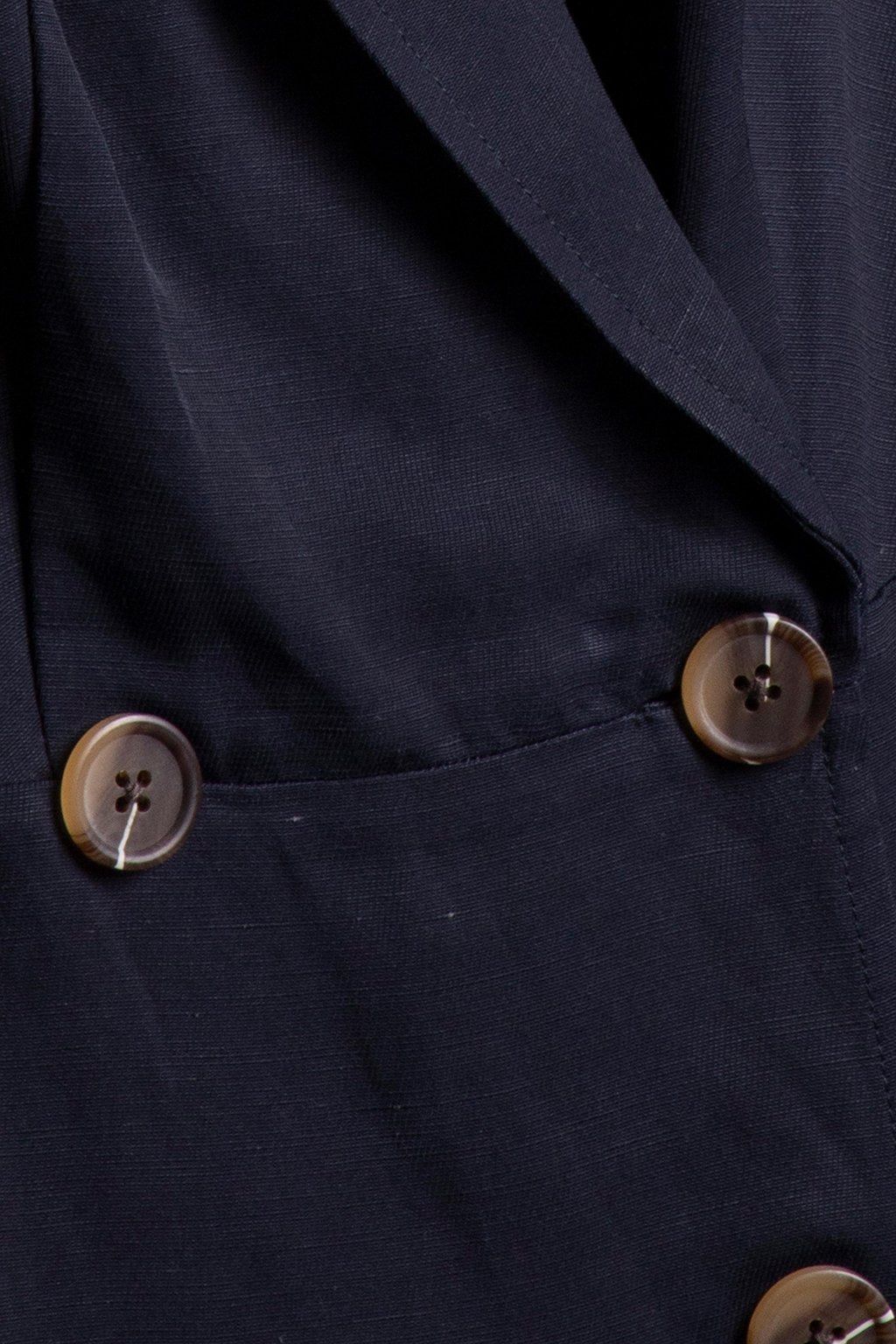 STRUCTURED LINEN DRESS NAVY 4