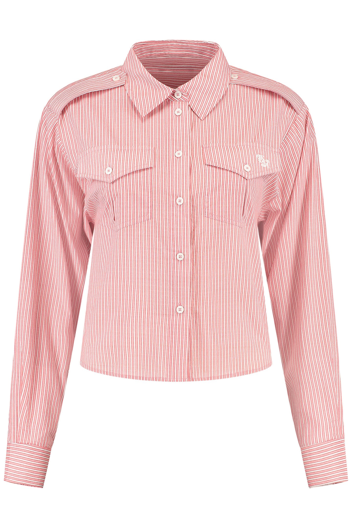 CARMEN STRIPE BLOUSE SOFT PINK/WHITE 2