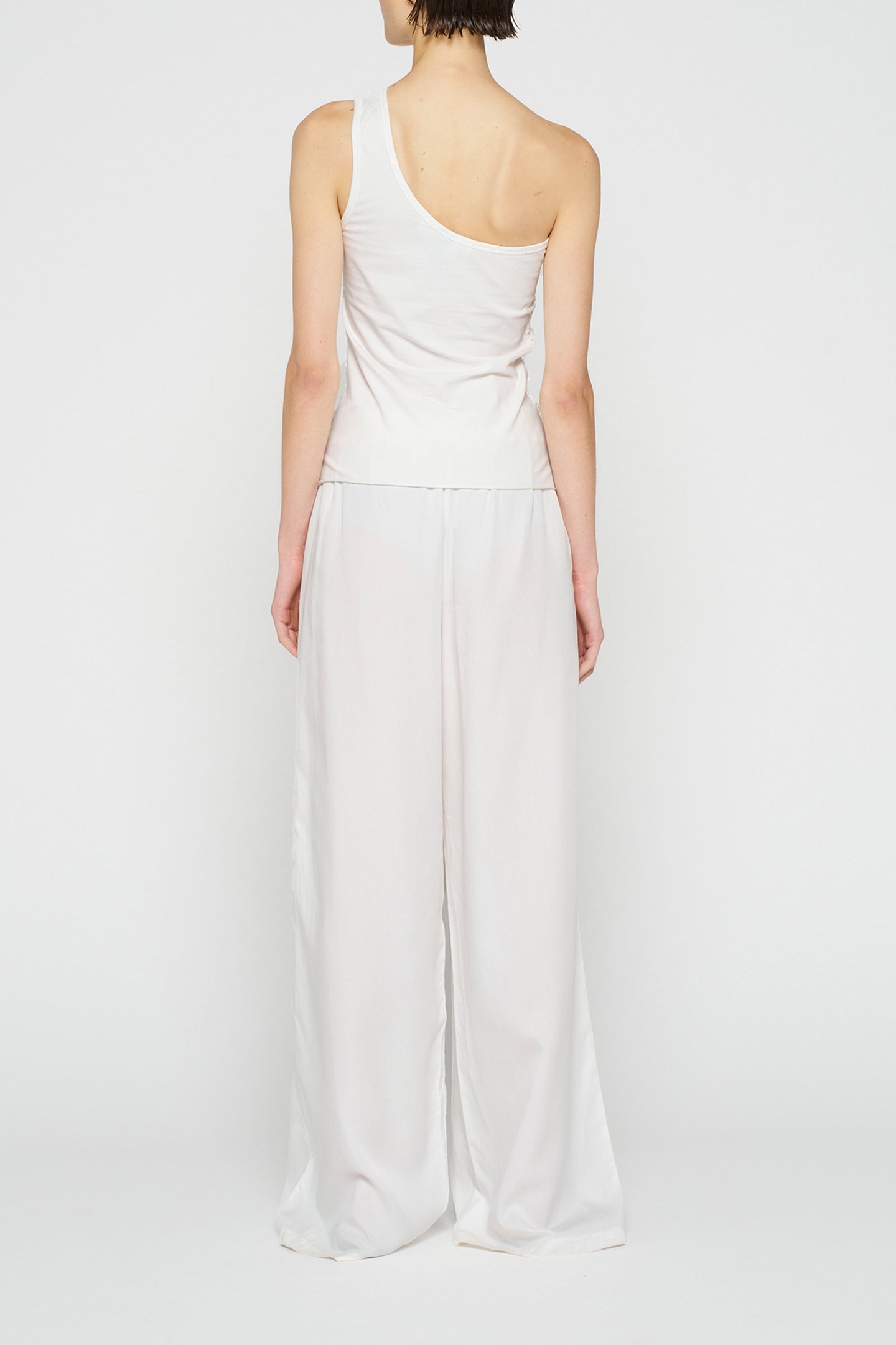 ONE SHOULDER SMOCK TOP ECRU 3