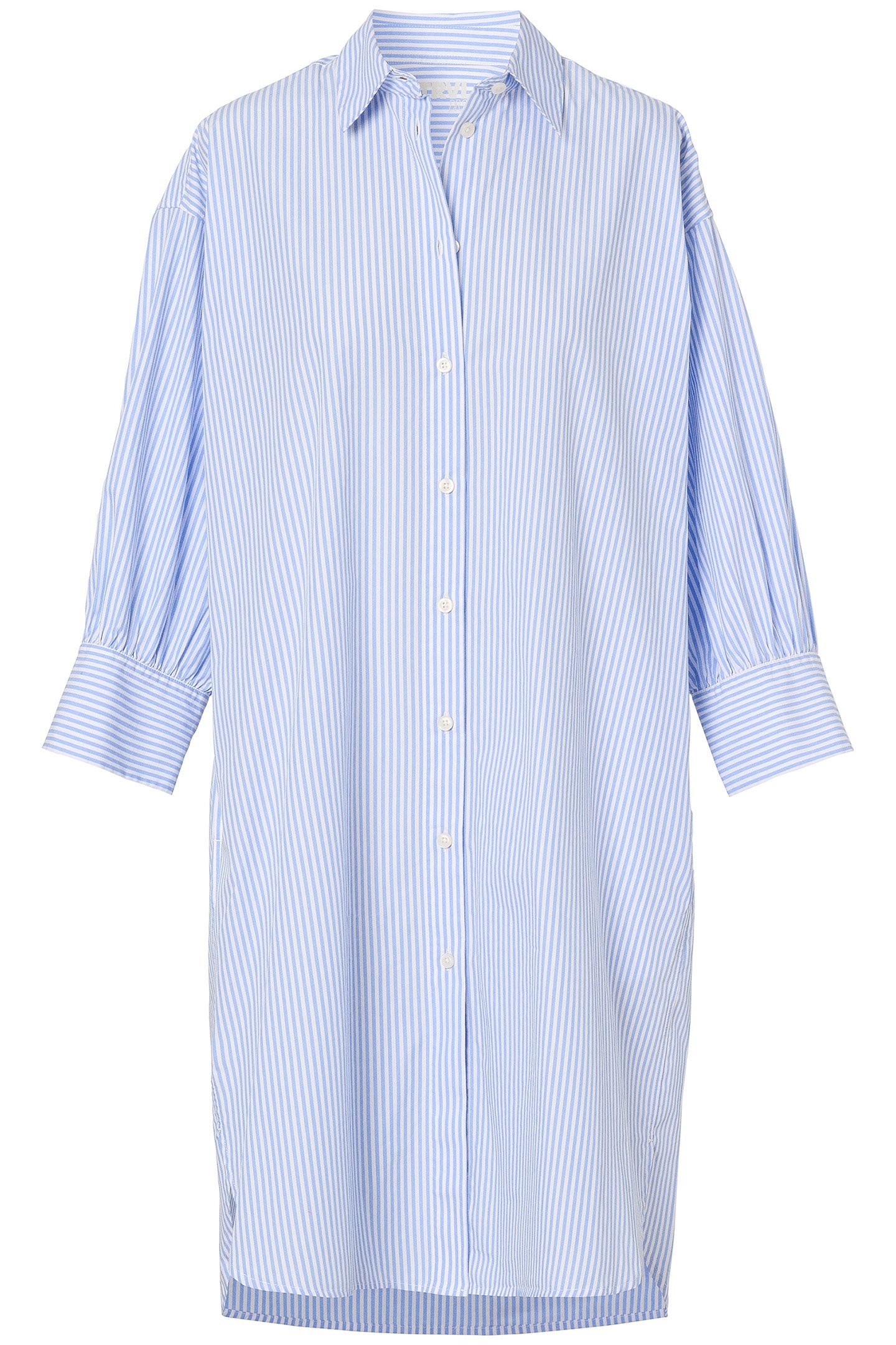 STRIPED COTTON SHIRT DRESS AIR BLUE 3