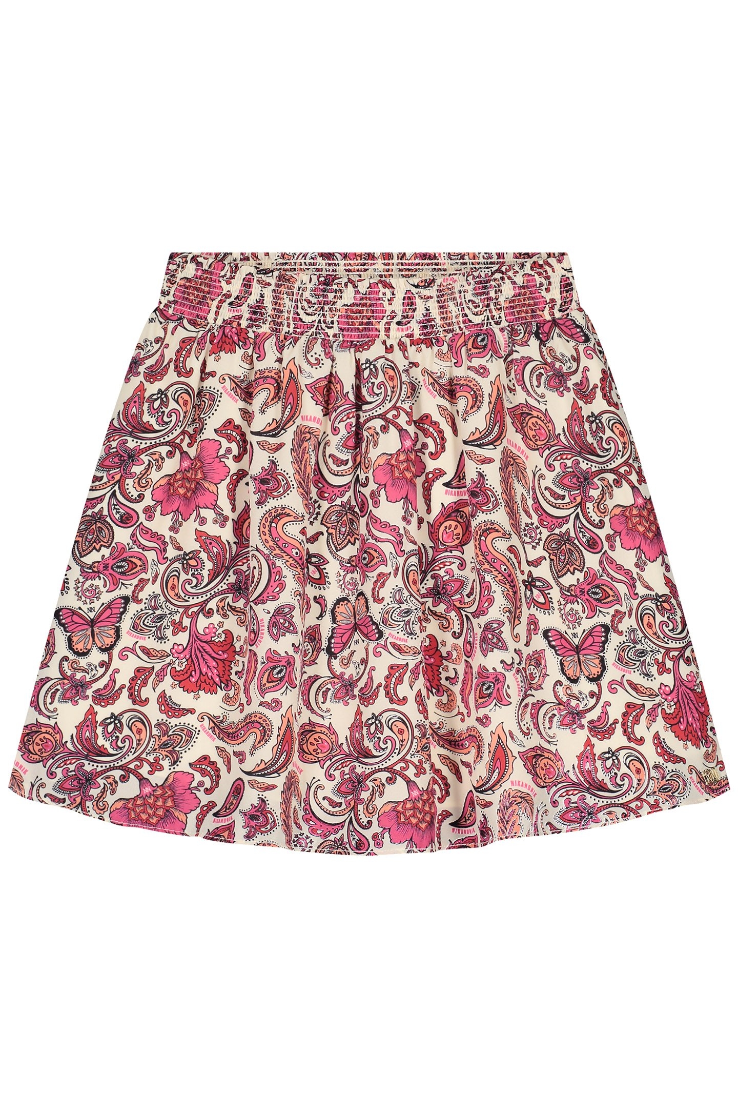 PAISLEY SKIRT VIBRANT ORANGE/FUCHSIA POP 2
