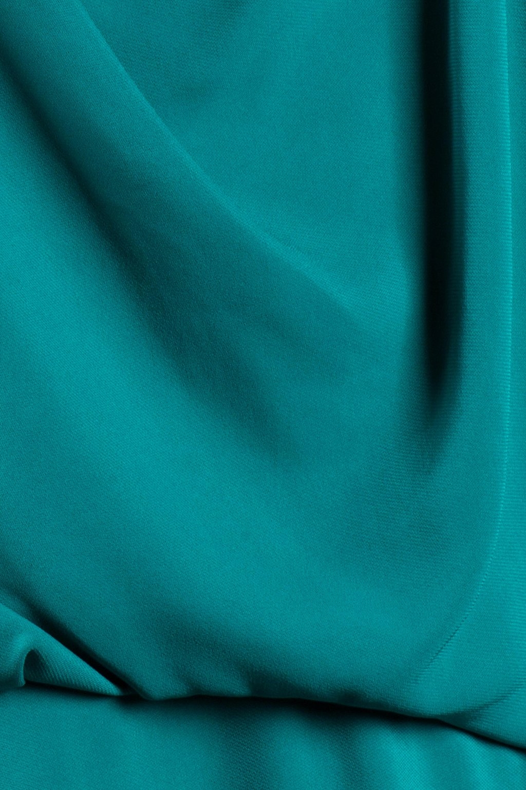 HIGH NECK DRAPED MIDI DRESS GREEN 4