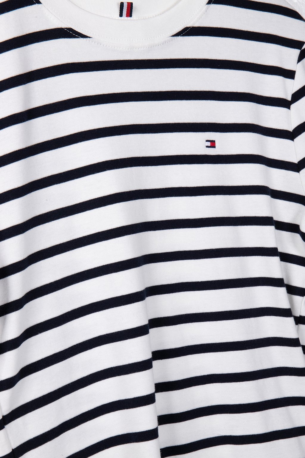 SLIM CODY C-NK SS BRETON SLIM FIT T-SHIRT IN ECRU/DESERT SKY 4