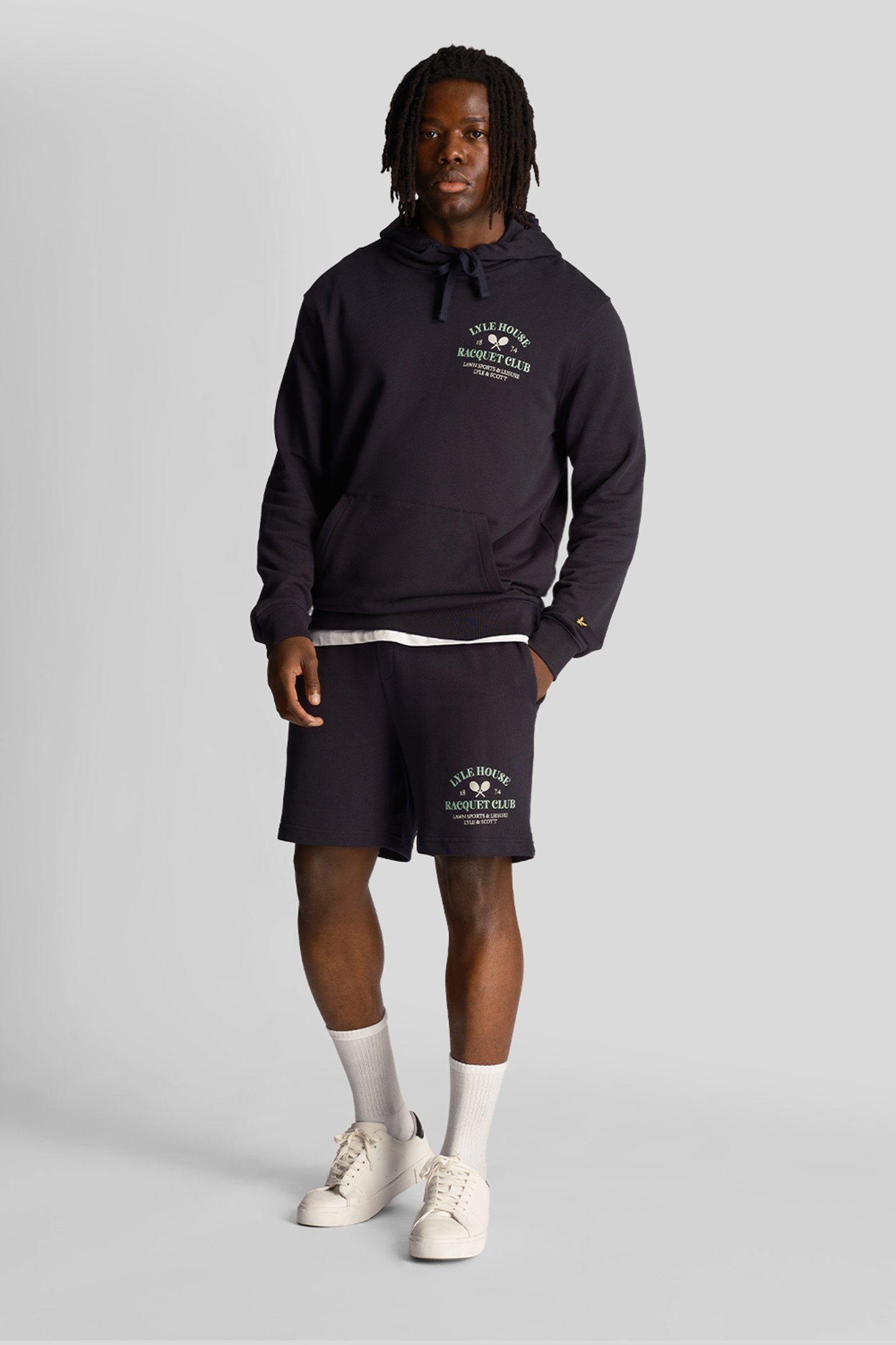 RACQUET CLUB GRAPHIC SWEAT SHORT DARK NAVY 4