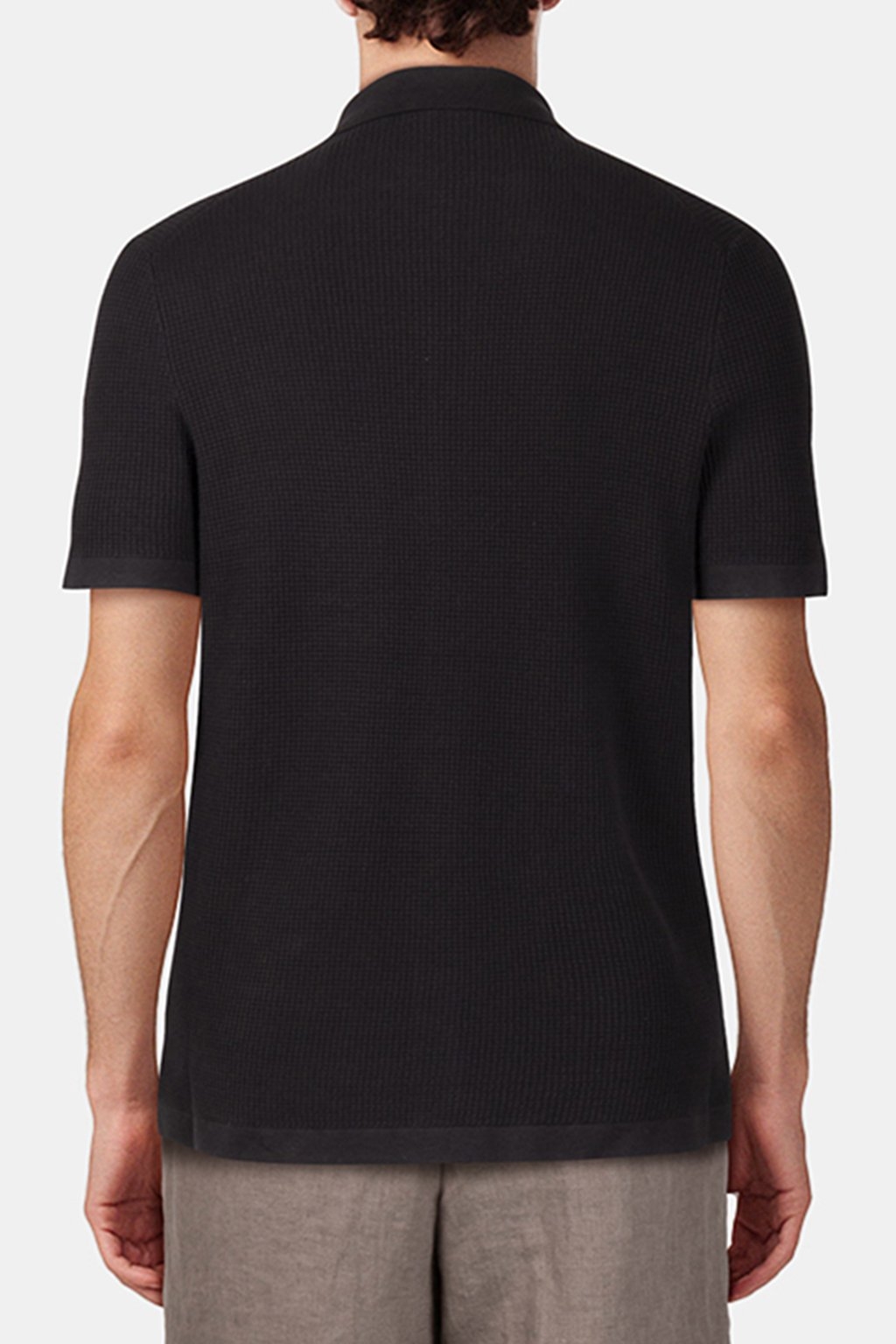 SS BUTTON FRONT CHEST POCKET SWEATER BLACK GREY 2