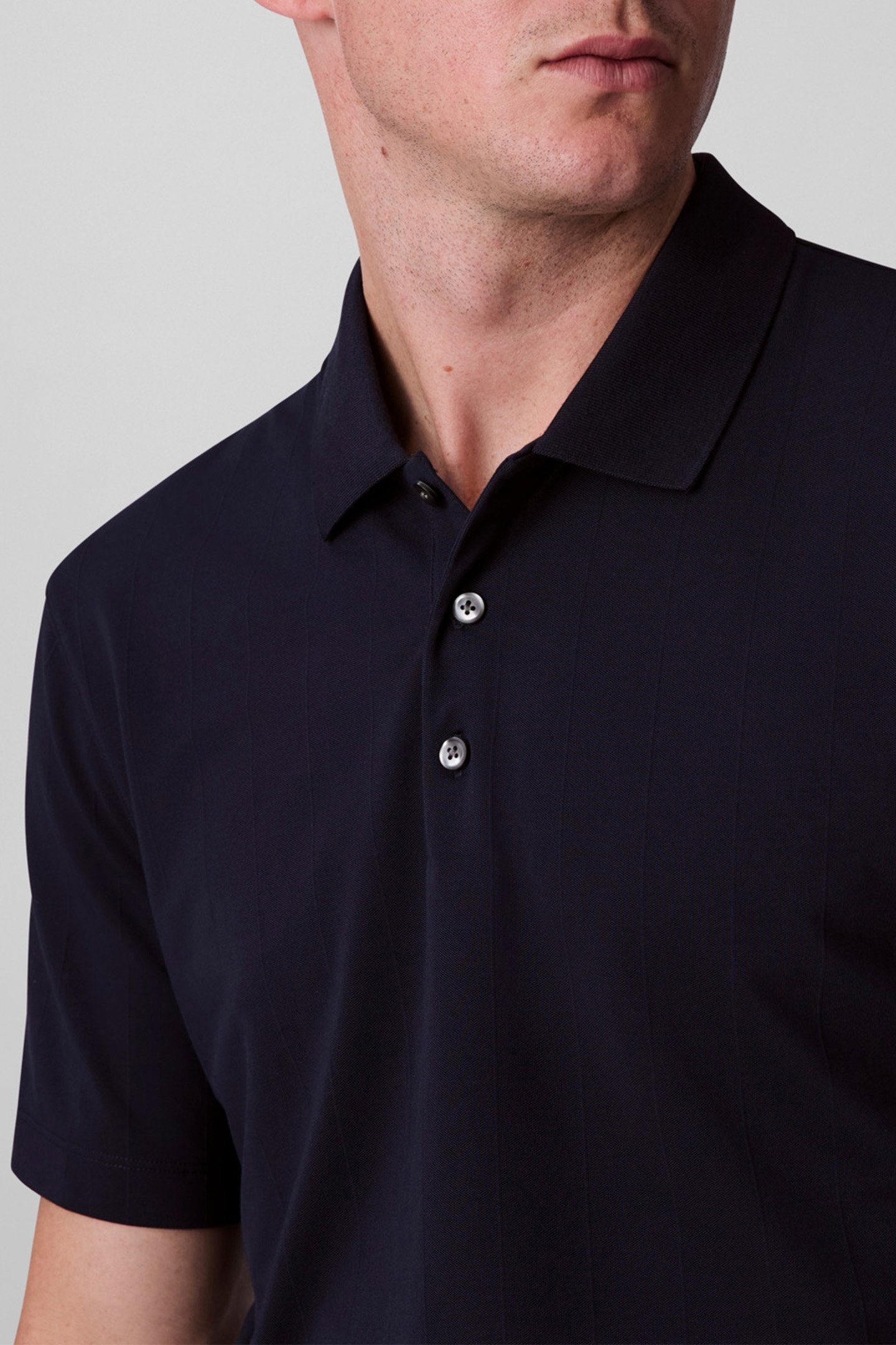 RELAXED FIT SHORT SLEEVE STRIPE POLO DARK SAPPHIRE 5