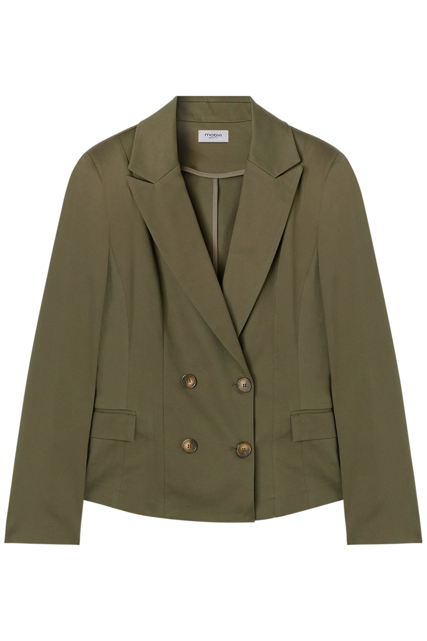 DOUBLE-BREASTED UNLINED JACKET GREEN 4