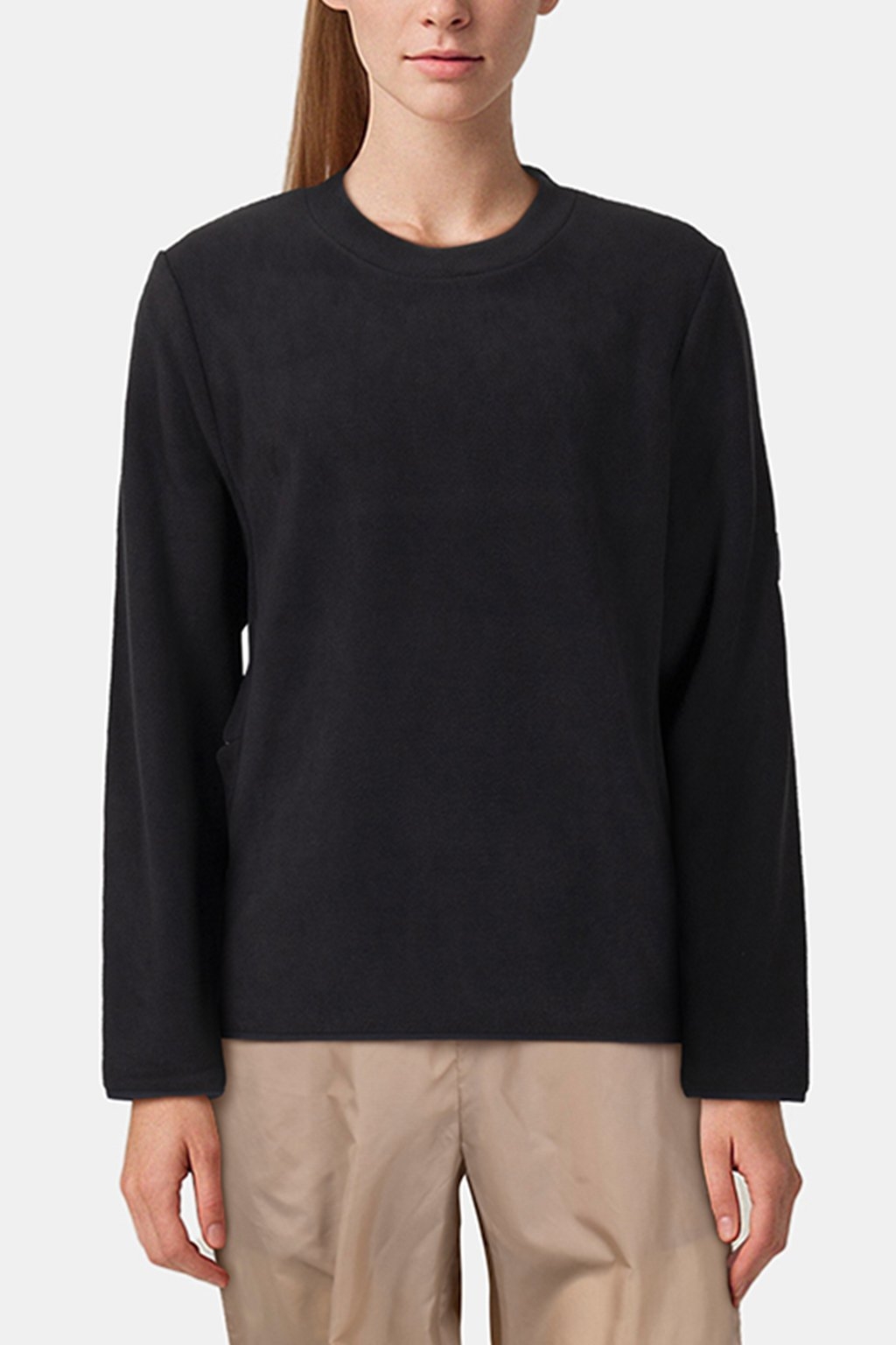 FLEECE CREW NECK T1 BLACK UNISEX 4