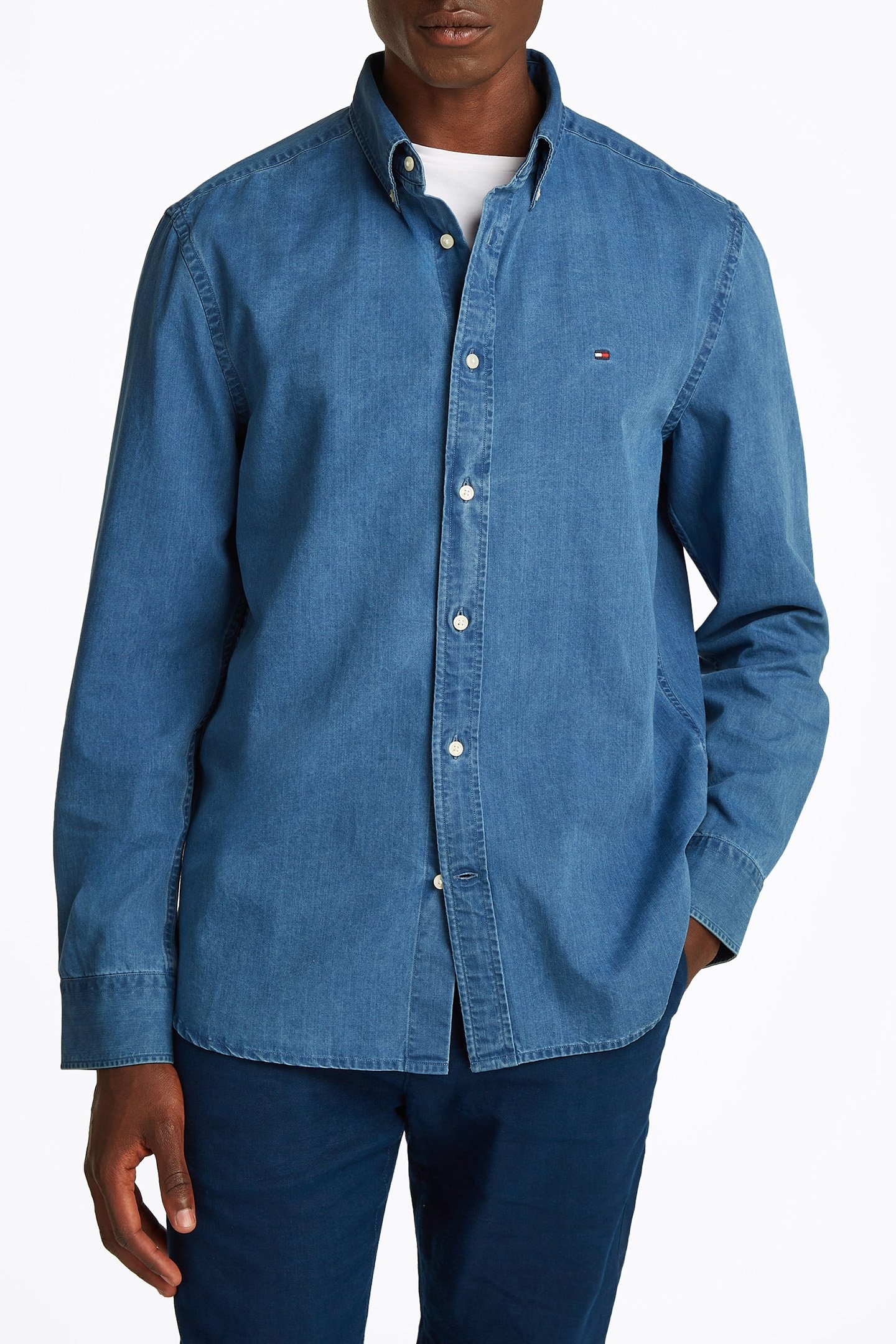 REGULAR FIT LONG SLEEVE BUTTON DOWN SHIRT LIGHT BLUE 1