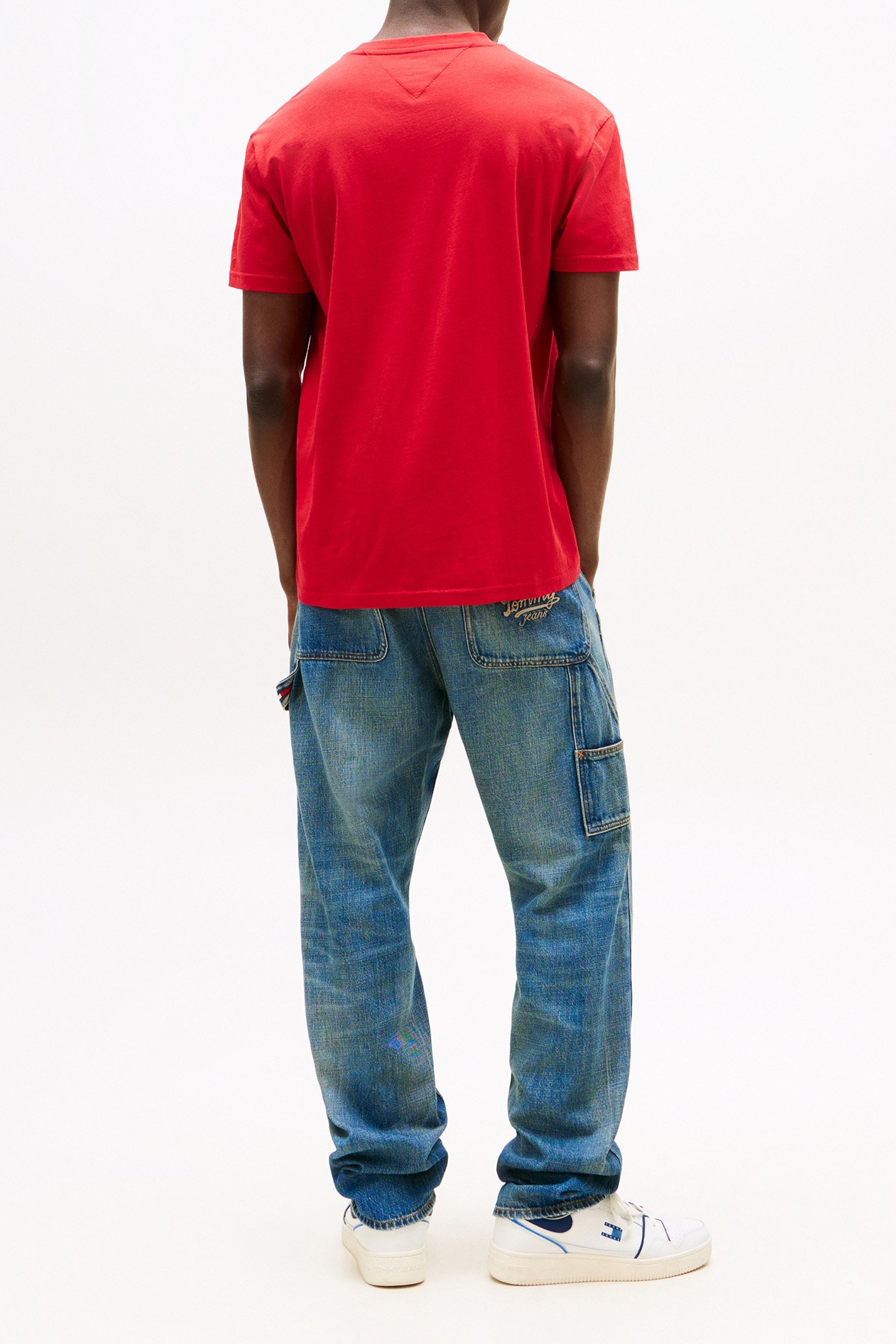 TJM REG TOMMY DNA FLAG STANDARD FIT T-SHIRT SAPPHIRE RED 2