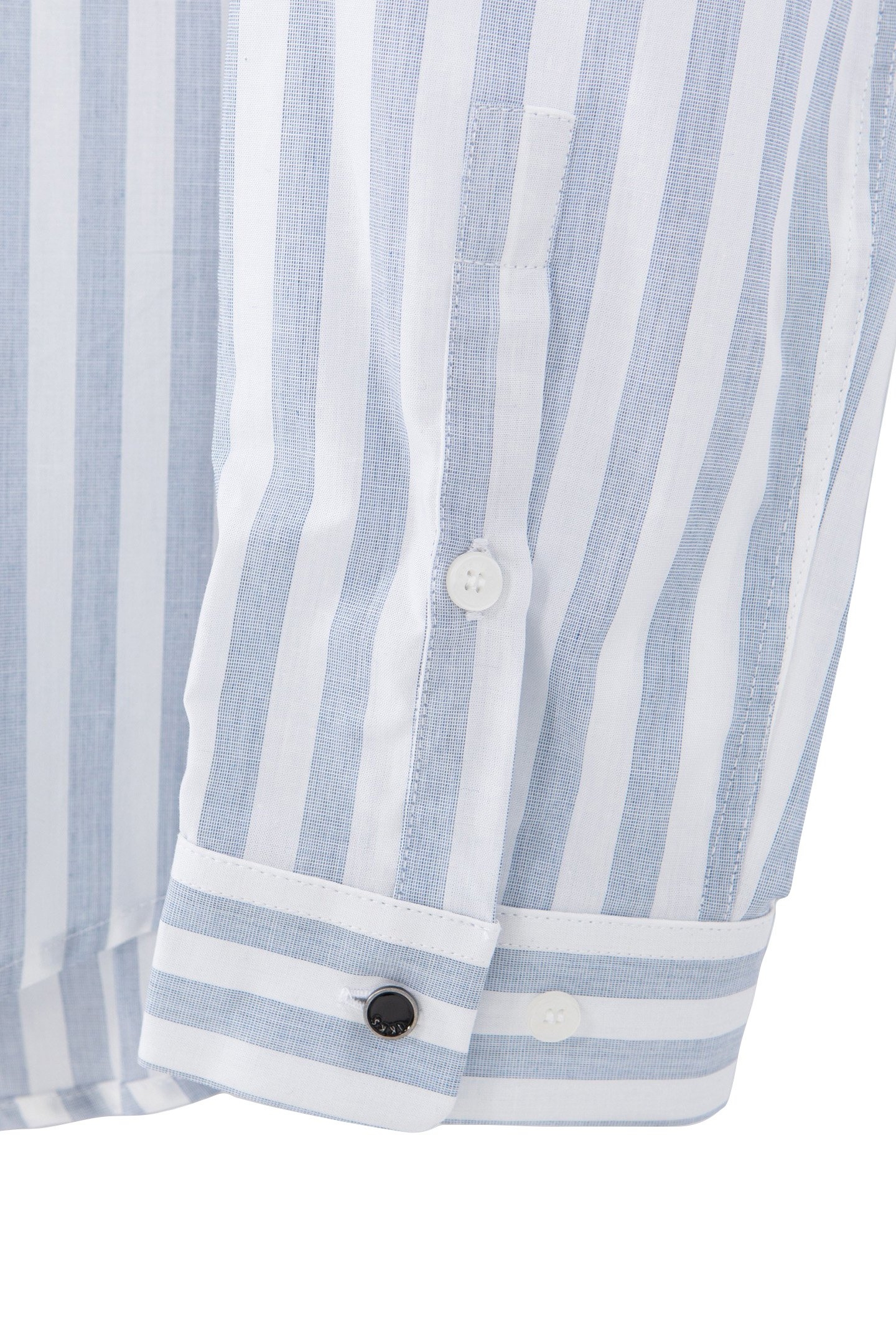NAVY STRIPED SLIM SHIRT 7