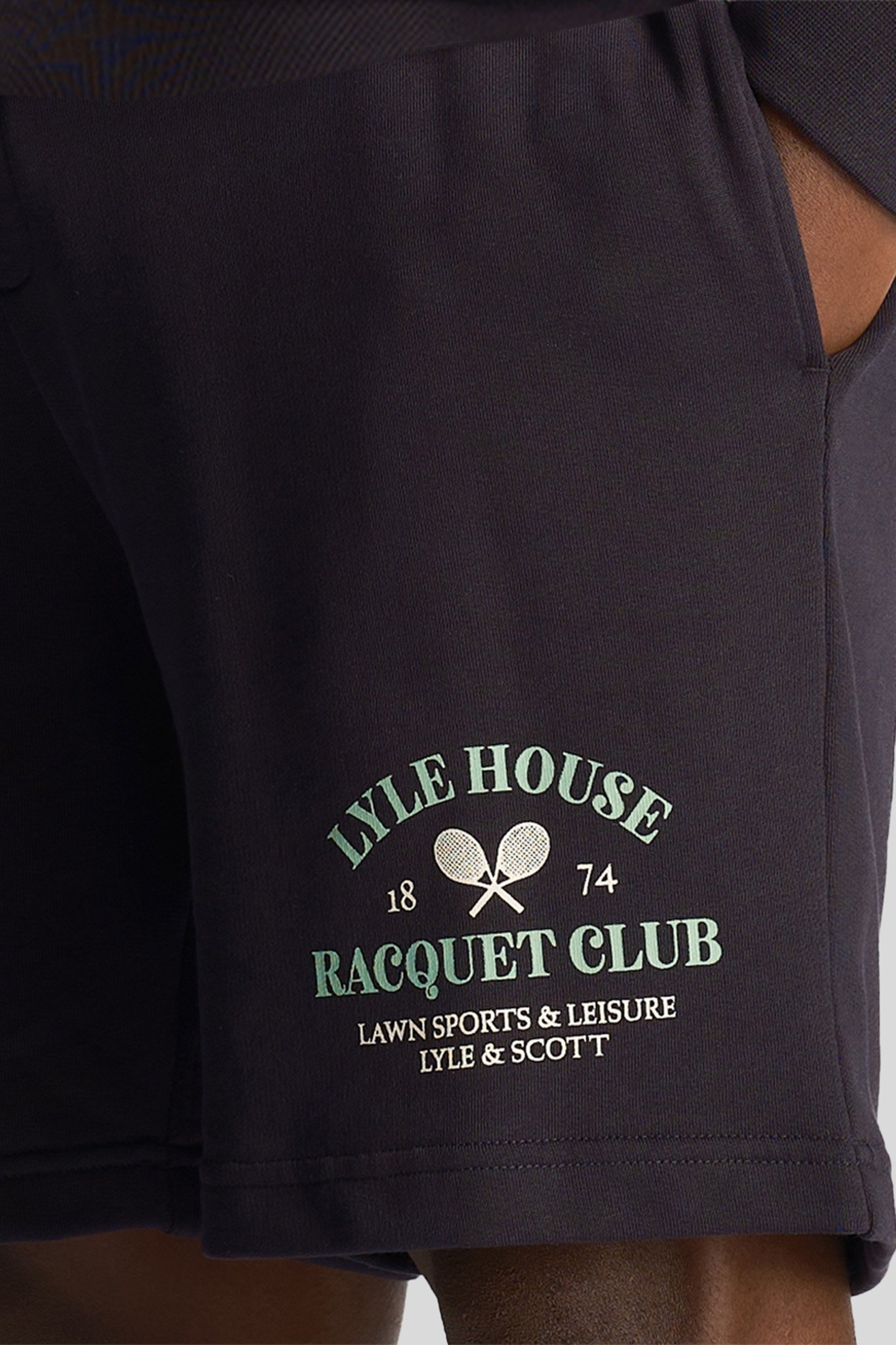 RACQUET CLUB GRAPHIC SWEAT SHORT DARK NAVY 5