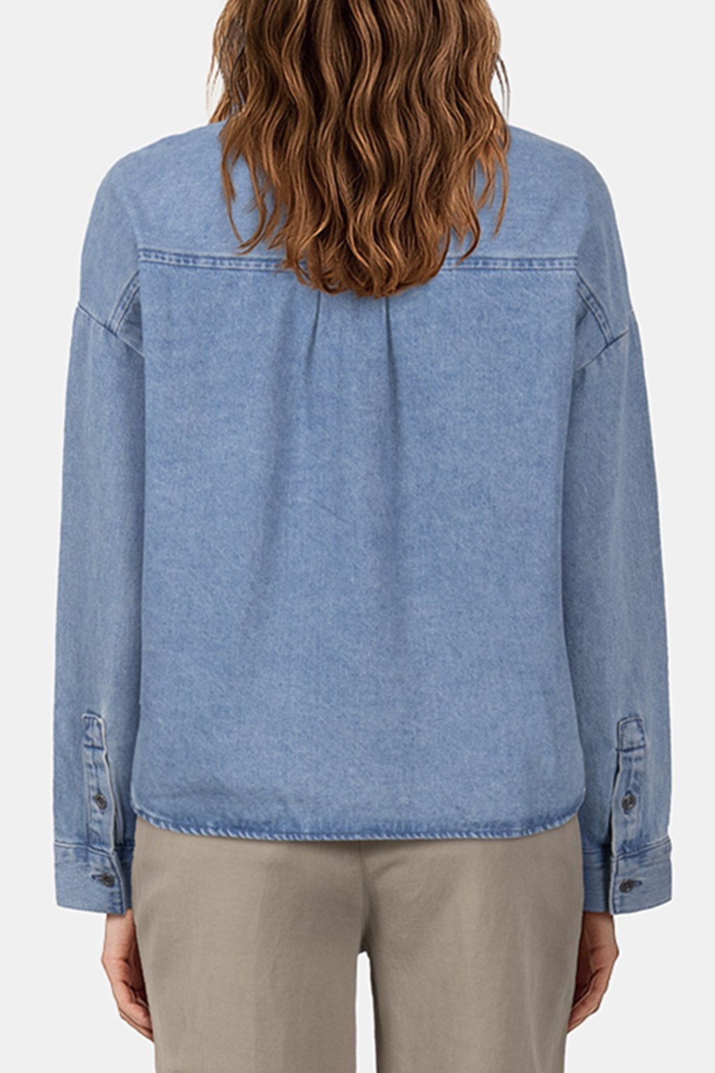 ANTICA BOXY DENIM LS SHIRT STONE WASH 2