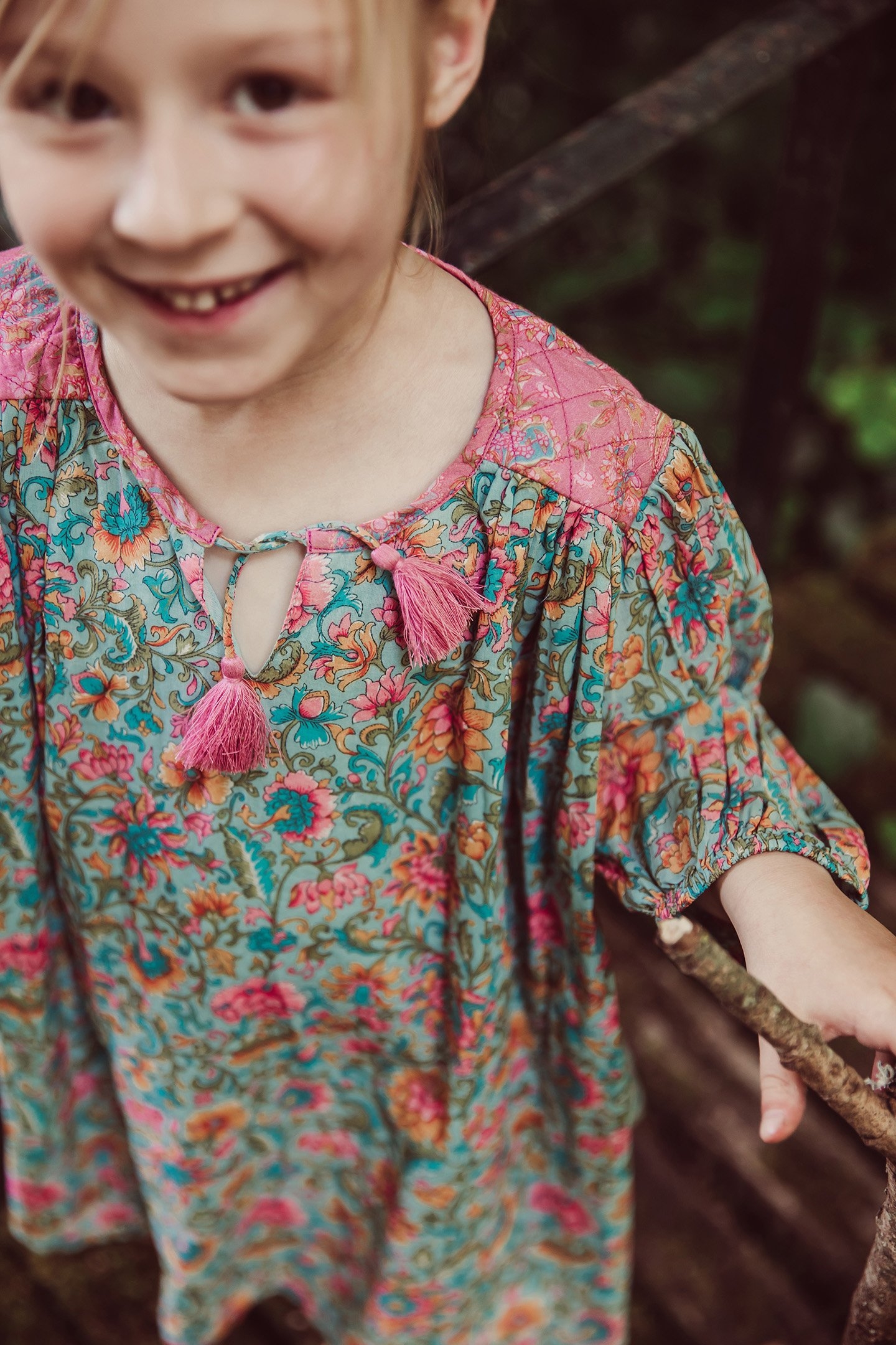 DRESS EUGENIE WATER R FLOWER-PINK 2