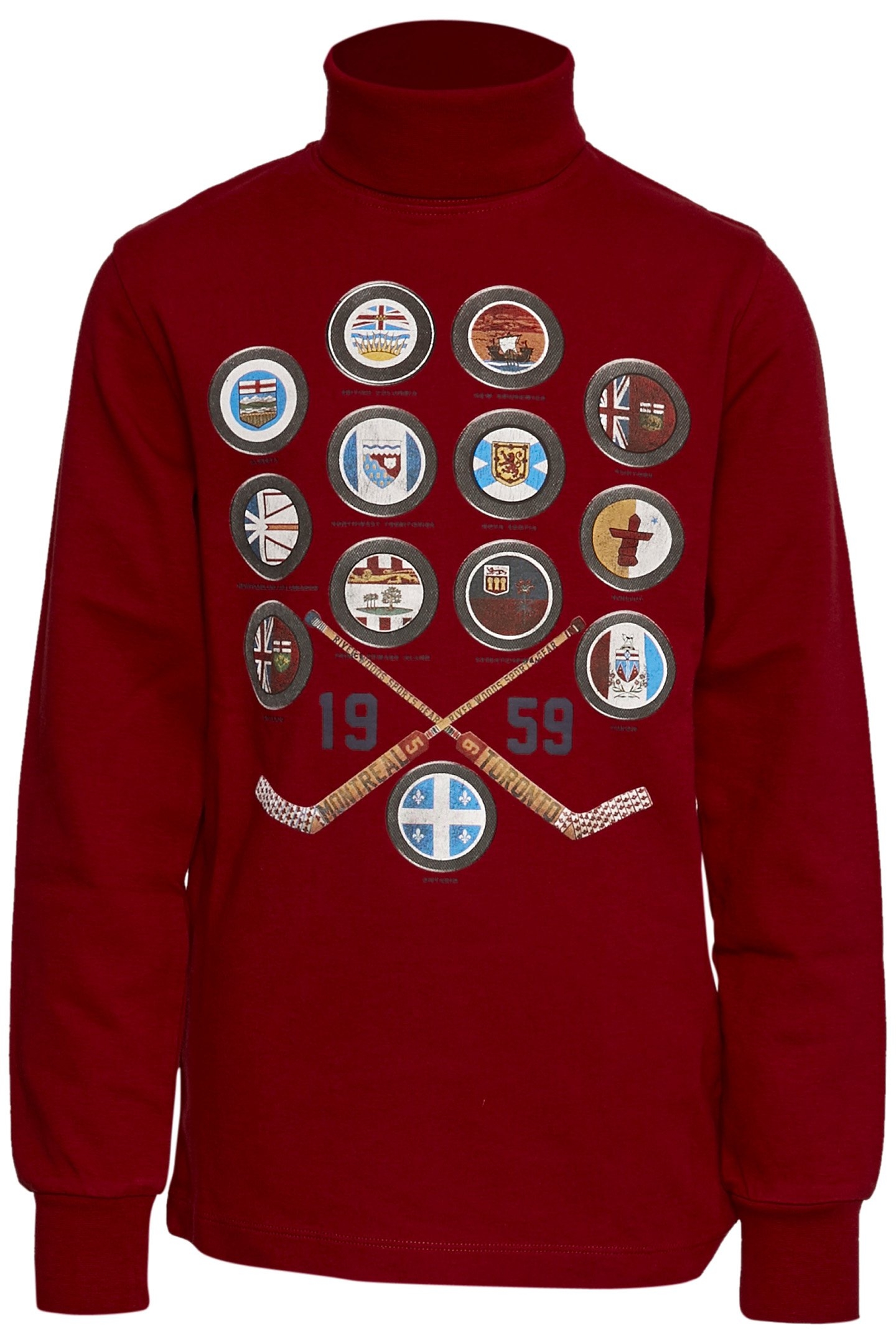 BASIC ROLL NECK T-SHIRT IN RED 1