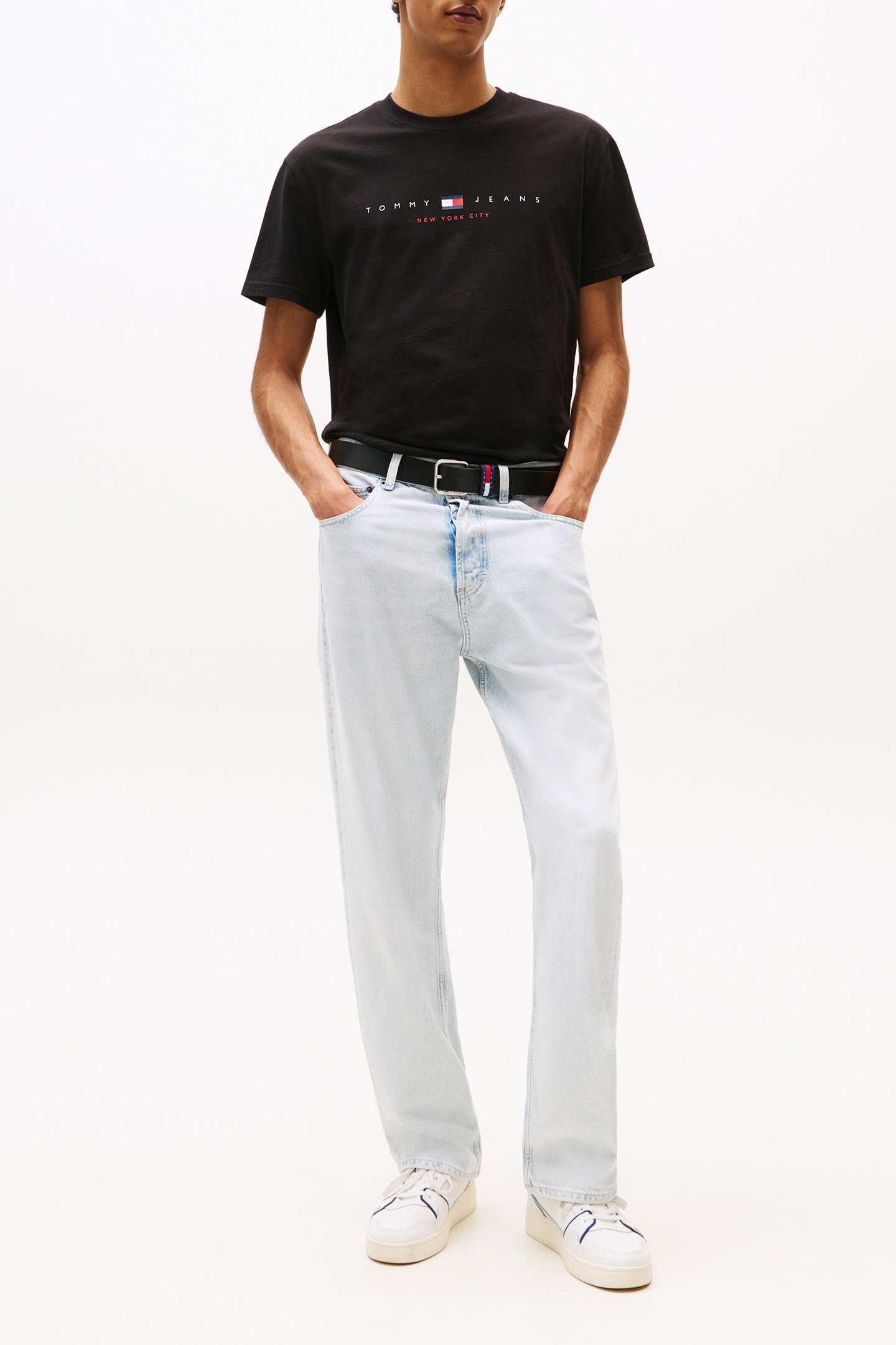 TJM REG FLAG LINEAR REGULAR FIT SHORT SLEEVE T-SHIRT BLACK 2