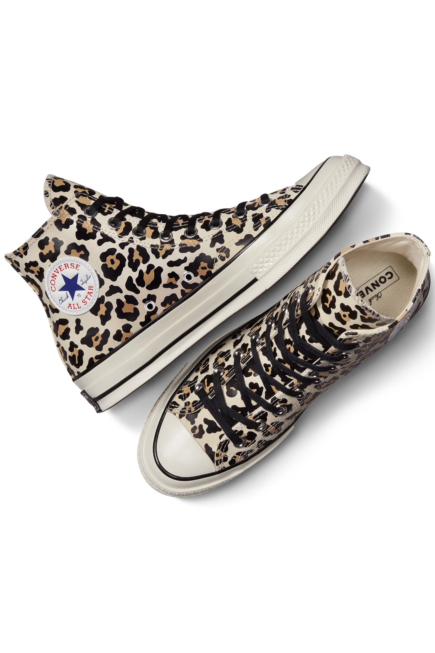 CHUCK 70 GLOW-IN-THE-DARK LEOPARD PRINT EGRET/LIGHT FAWN/BLA 3