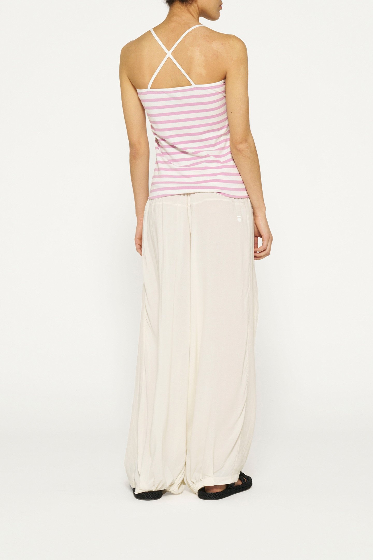 PETIT WRAPPER STRIPES ECRU/VIOLET 2