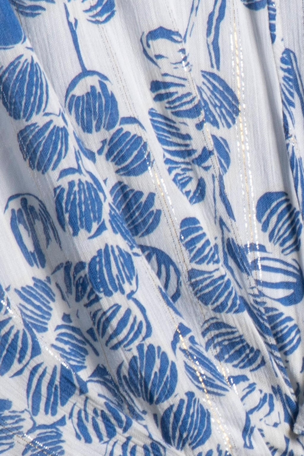 LS PRINTED FLIPPY DRESS WHITE/BLUE 4