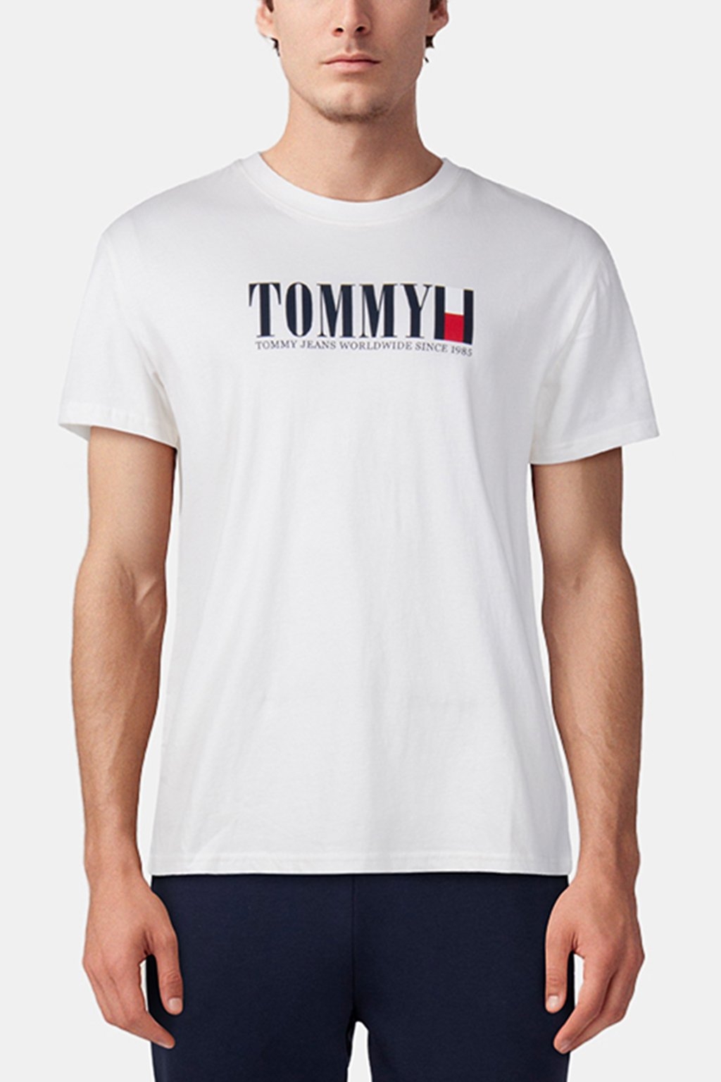 TJM REG TOMMY DNA FLAG TEE STANDARD FIT T-SHIRT ECRU 1