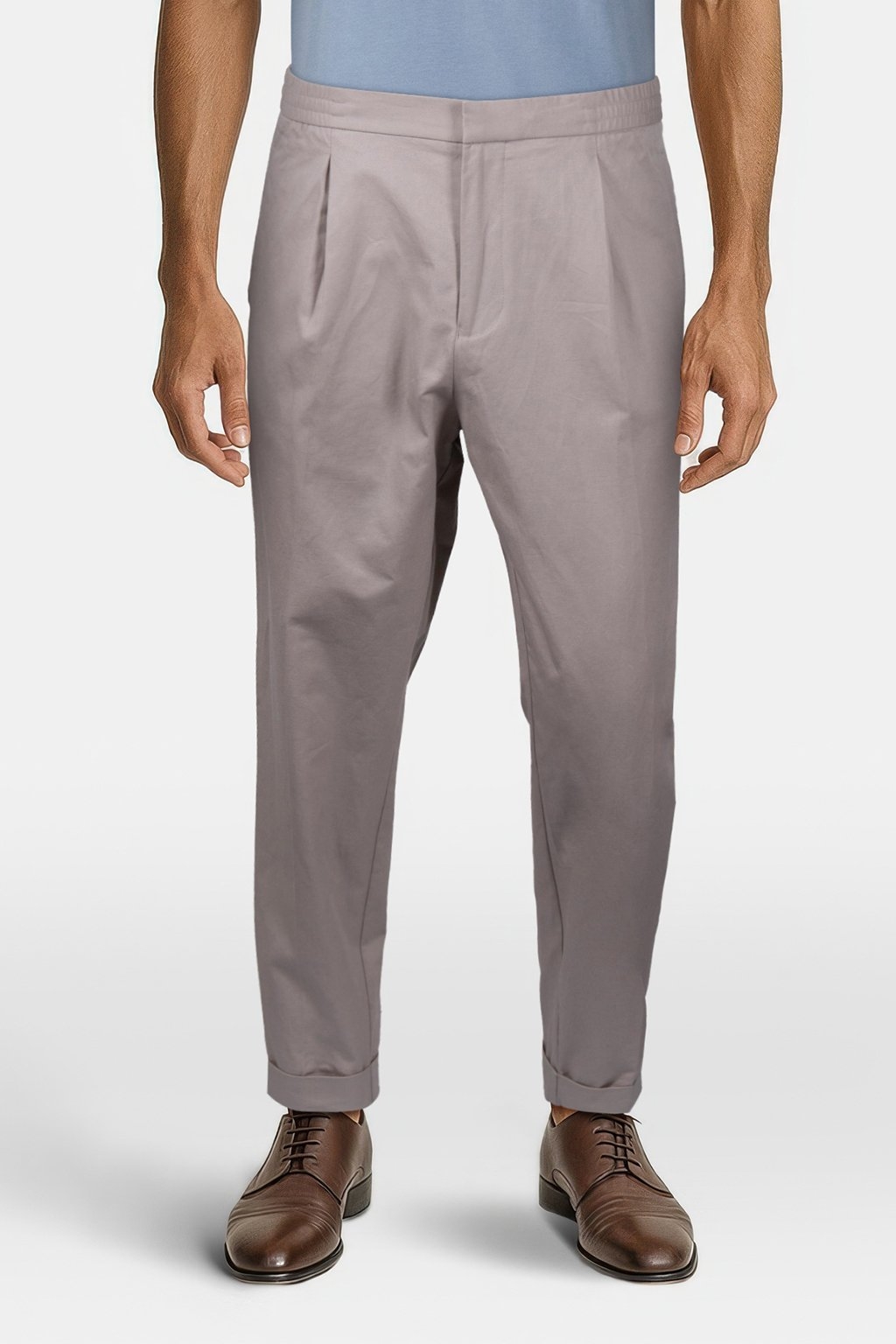 LINEN BLEND TROUSER NEUTRAL 1
