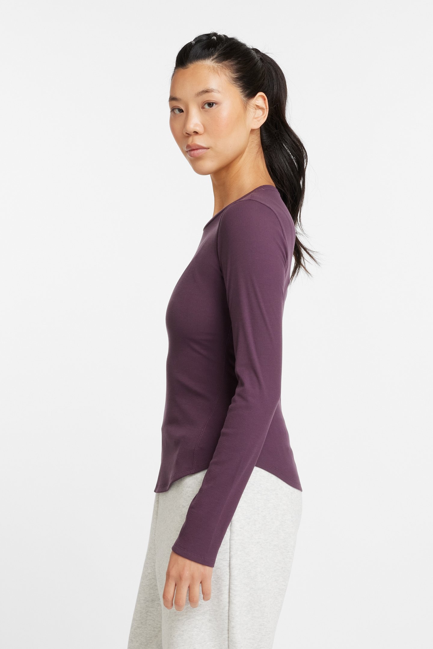 LONG SLEEVE TOP IN PLUM 3