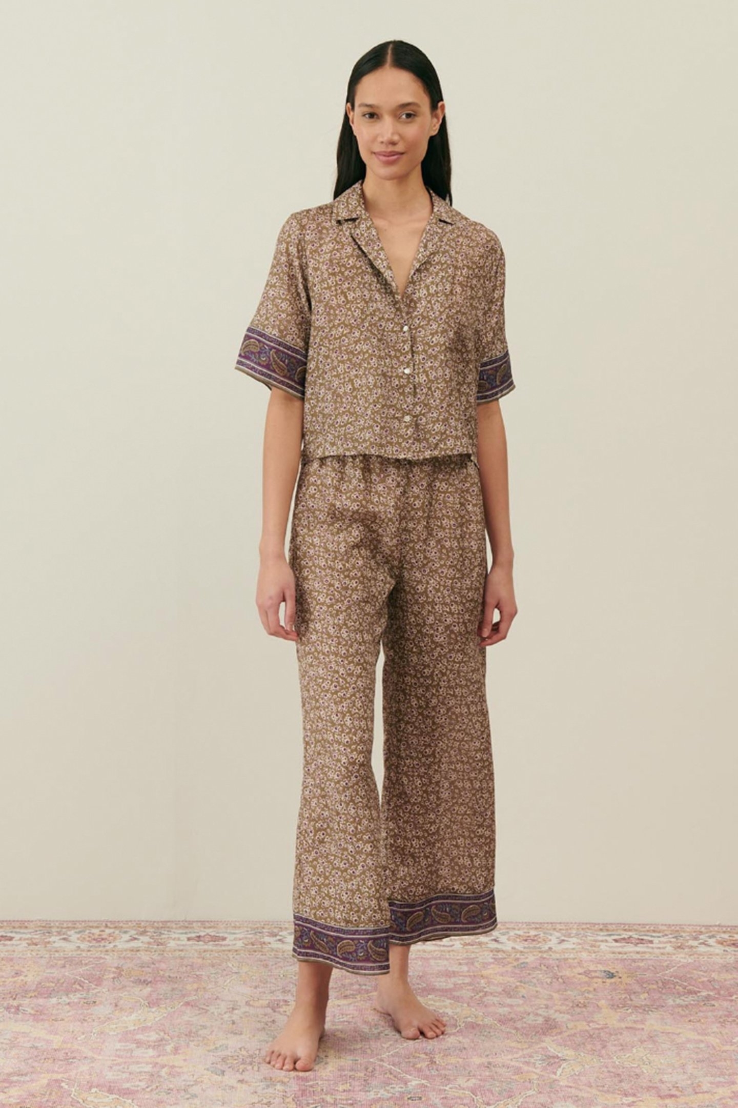 PAJAMAS PANTS MELYCIA KHAKI FREESIA DREAMS 1