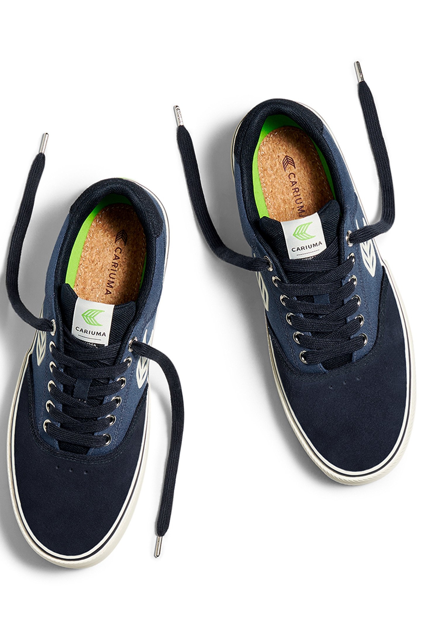 NAIOCA PRO NAVY SUEDE SHADOW BLUE CANVAS IVORY LOGO SNEAKER 3