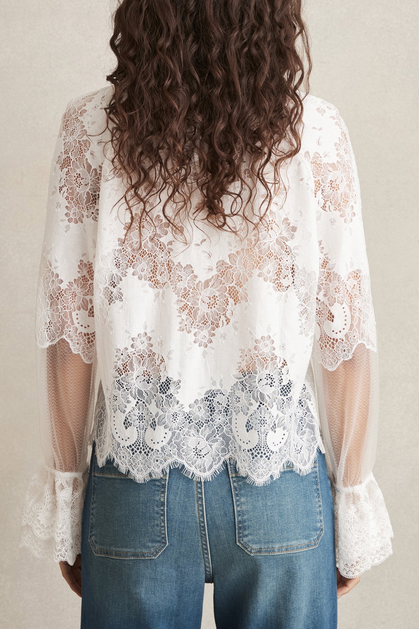 EMILIA LACE BLOUSE IVORY 2