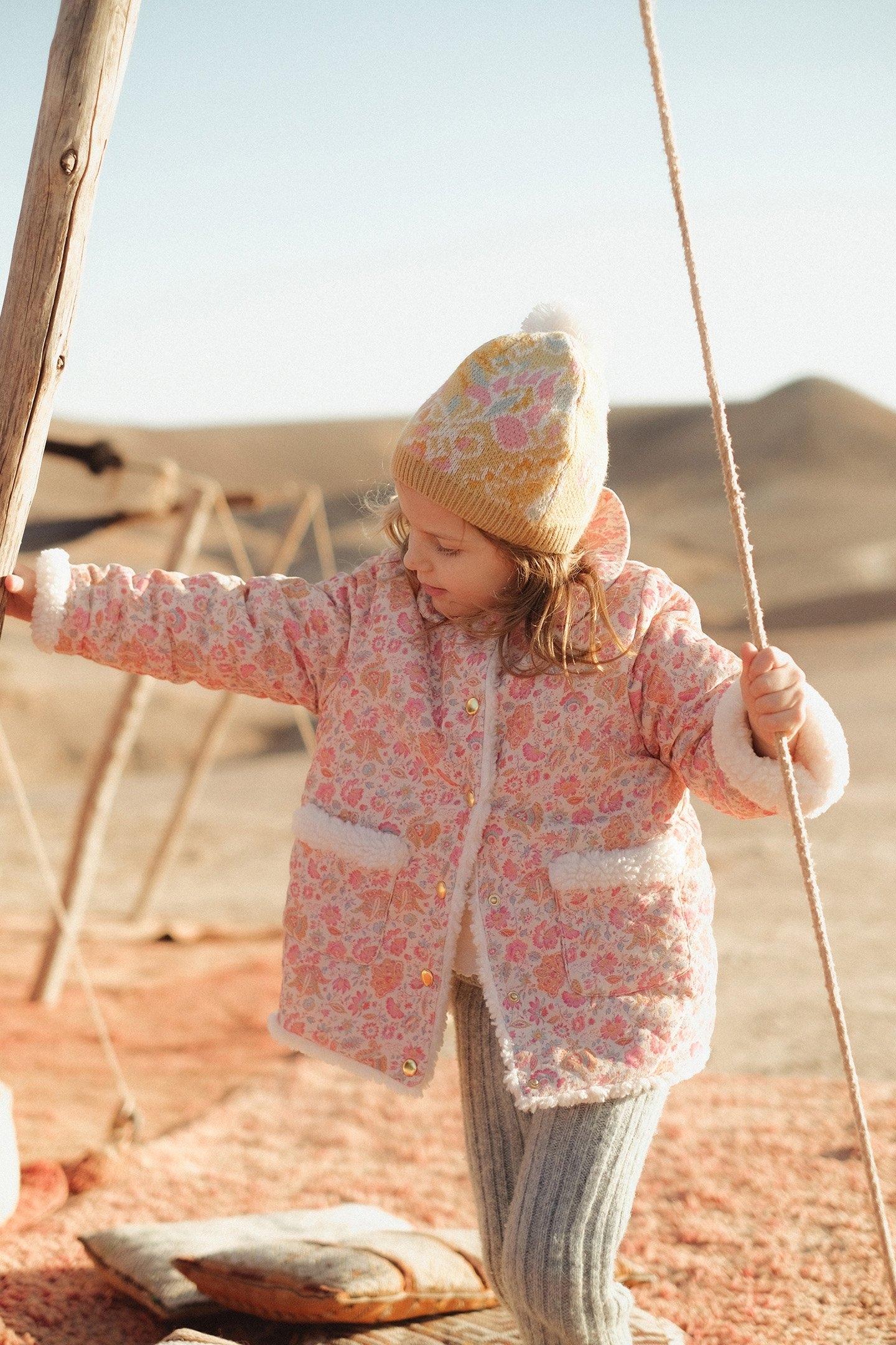 COAT DALILA CREAM FLOWER FIELDS 3