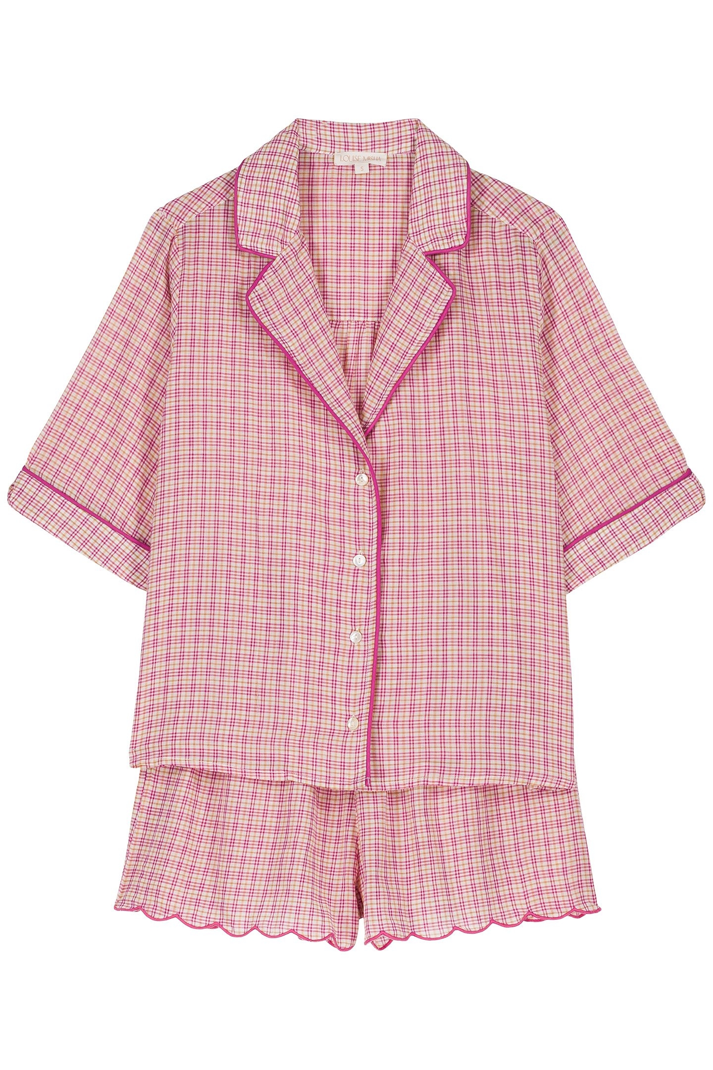 PAJAMAS SET LOUIZALA FUCHSIA TARTAN JOY 3
