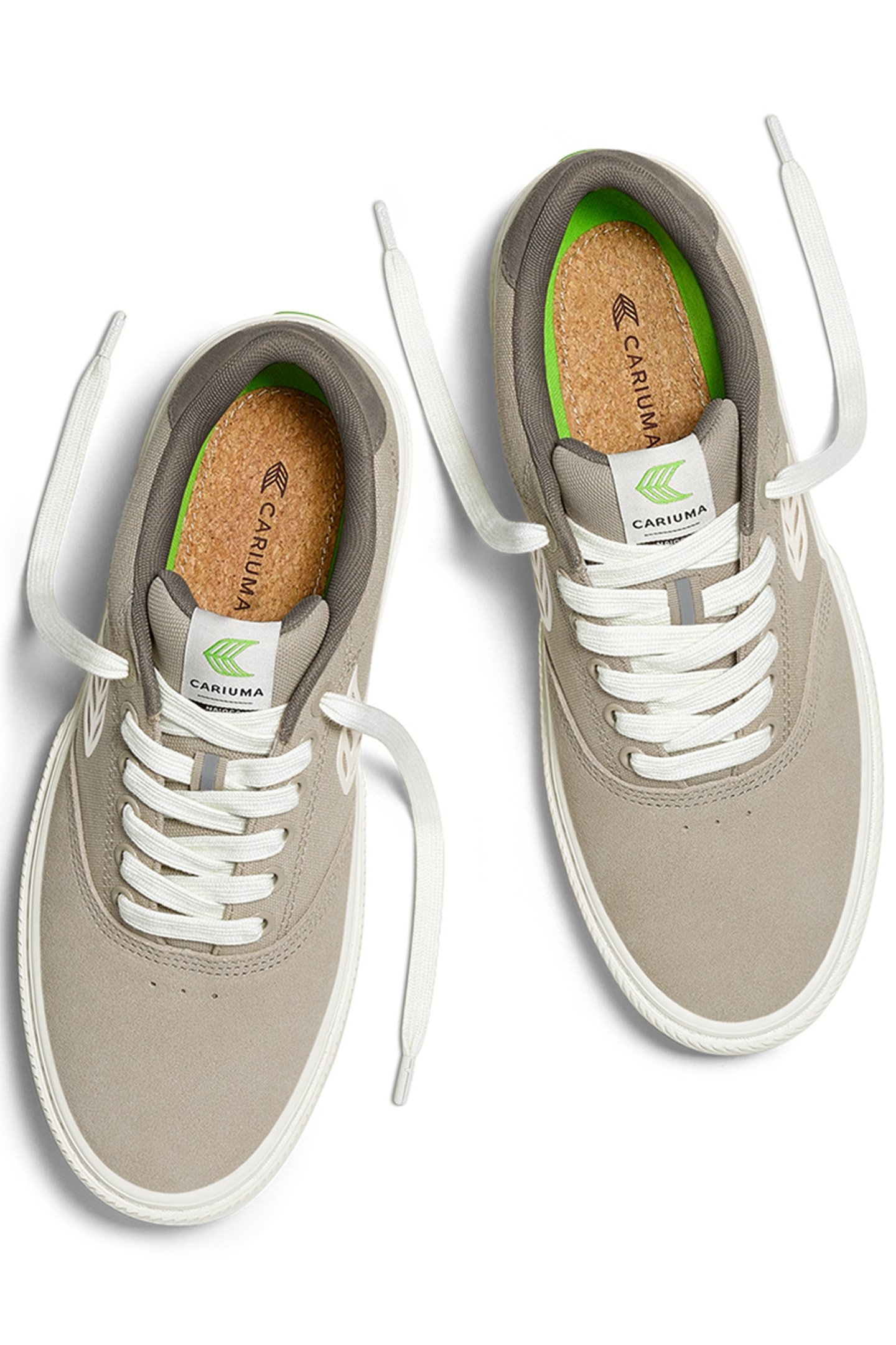 NAIOCA PRO PLAZA TAUPE SUEDE AND CANVAS IVORY LOGO LAUREL OA 3